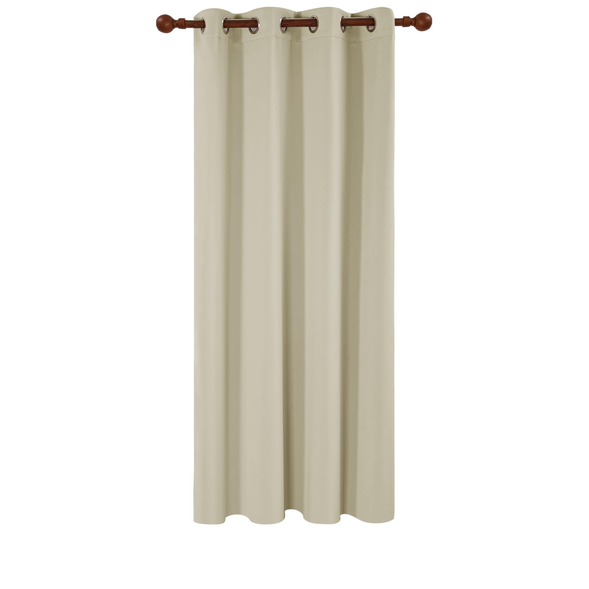Deconovo Blackout Wide Curtain Panel, Grommet Top Thermal Insulated Room Darkening Drape for Bedroom Living Room, Khaki Divider, 100W x 84L Inch, Pack of 1