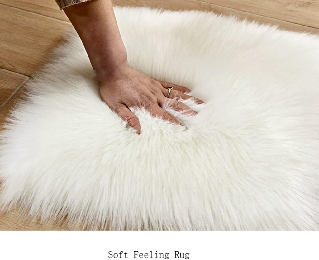 Shaggy Carpet for Home Decor Artificial Sheepskin Hairy Mat Faux Fluffy Floor Mats Love Heart Shape Area Rugs