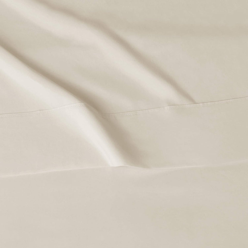 Amazon Basics Lightweight Super Soft Easy Care Wrinkle Free Breathable Brushed Microfiber 3-Piece Bed Sheet Set with 14-Inch Deep Pockets, Twin, Beige, Solid