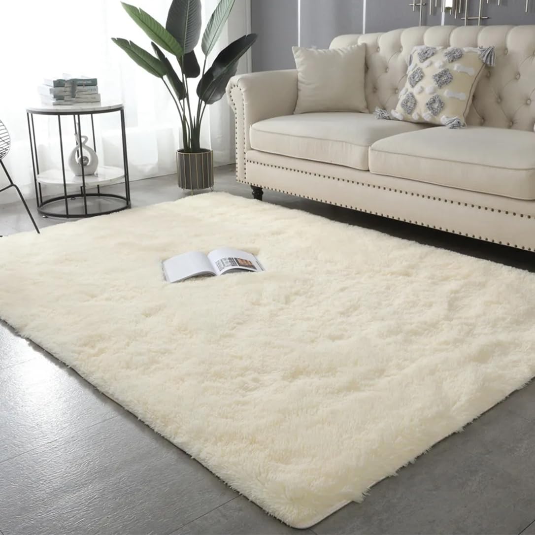 Plush Carpets for Living Room Bedroom Anti-Slip Floor Mats Fluffy Shaggy Fuzzy Area Rug Fashion Home Décor