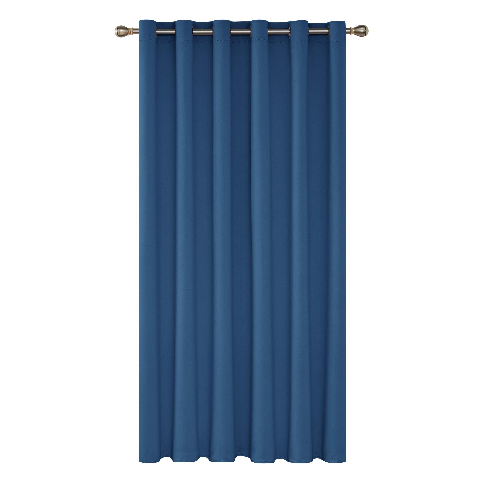 Deconovo Blackout Wide Curtain Panel, Grommet Top Thermal Insulated Room Darkening Drape for Bedroom Living Room, Khaki Divider, 100W x 84L Inch, Pack of 1