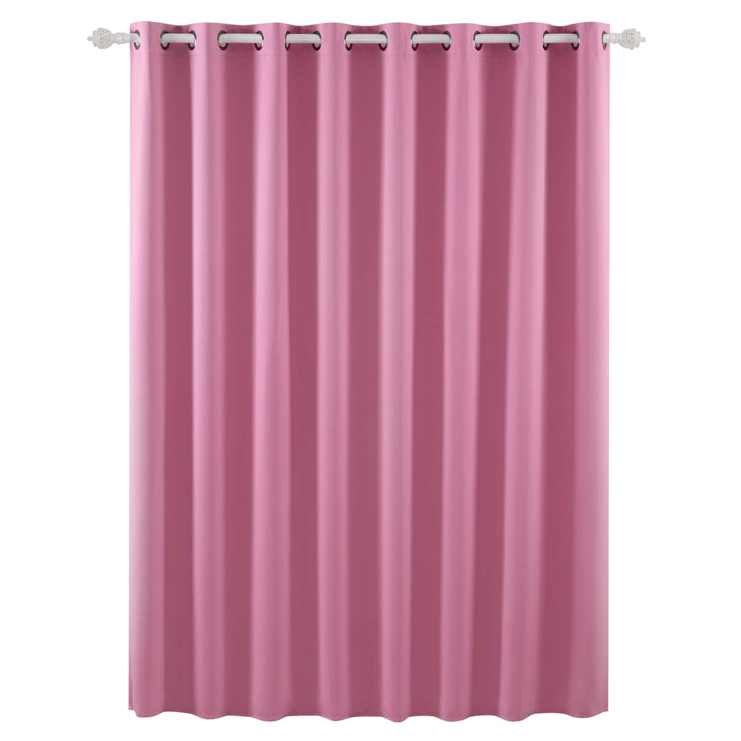 Deconovo Blackout Wide Curtain Panel, Grommet Top Thermal Insulated Room Darkening Drape for Bedroom Living Room, Khaki Divider, 100W x 84L Inch, Pack of 1