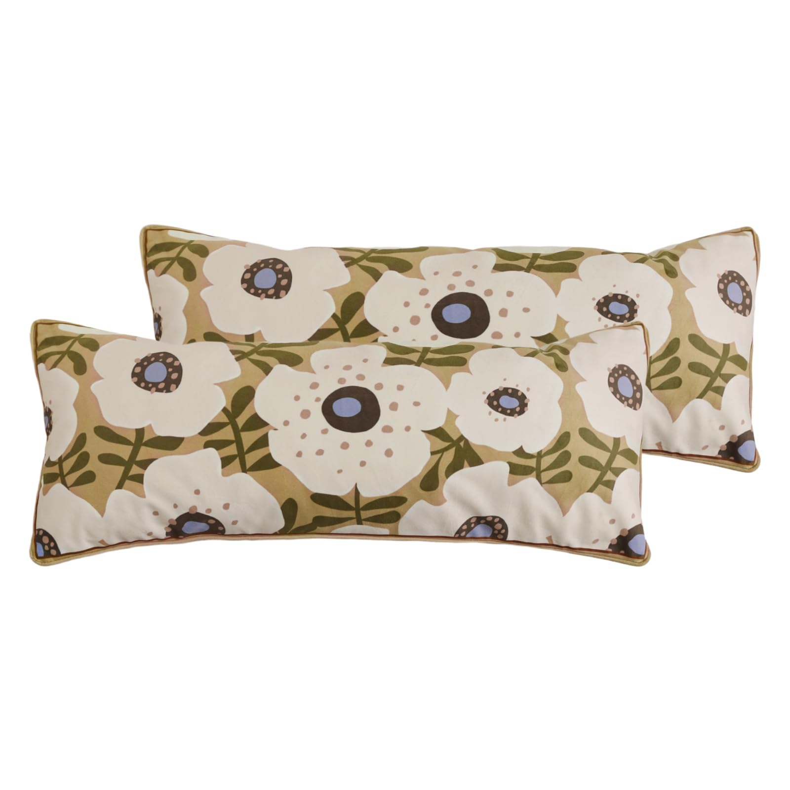 bilin gaier Vintage Square Throw Pillow Covers Pack of 2,Red Cozy Velvet with Leaves and Floral Pattern Pillowcases,Decoration Pillows Cushion Covers for Living Room Couch Sofa Bed Car Chair,18"x18"