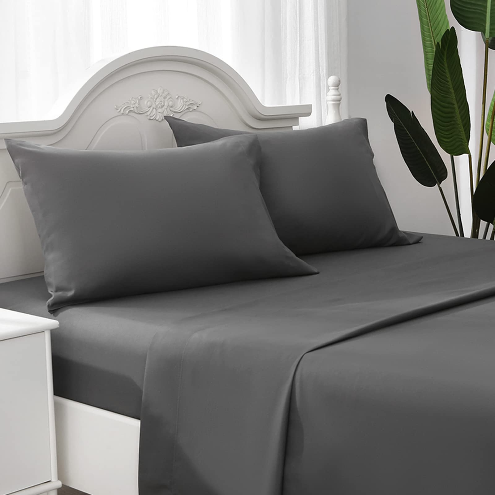 ILAVANDE Queen Sheets Set 6 Piece,Hotel Luxury Super Soft 1800 Series Microfiber Queen Bed Sheets Set-Wrinkle Free & Breathable-14 Deep Pocket Sheets for Queen Size Bed(Queen,Sage Green)