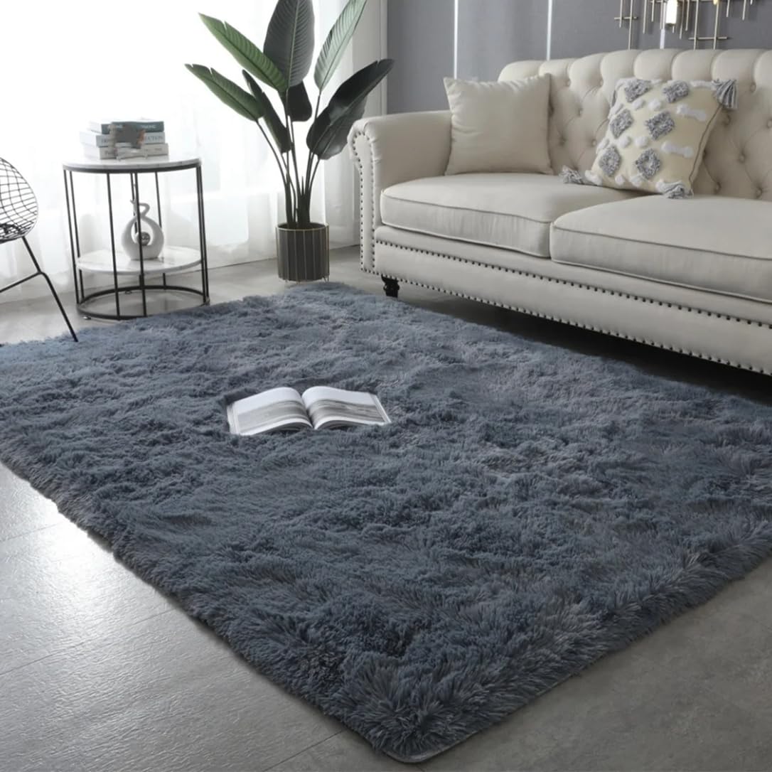 Plush Carpets for Living Room Bedroom Anti-Slip Floor Mats Fluffy Shaggy Fuzzy Area Rug Fashion Home Décor