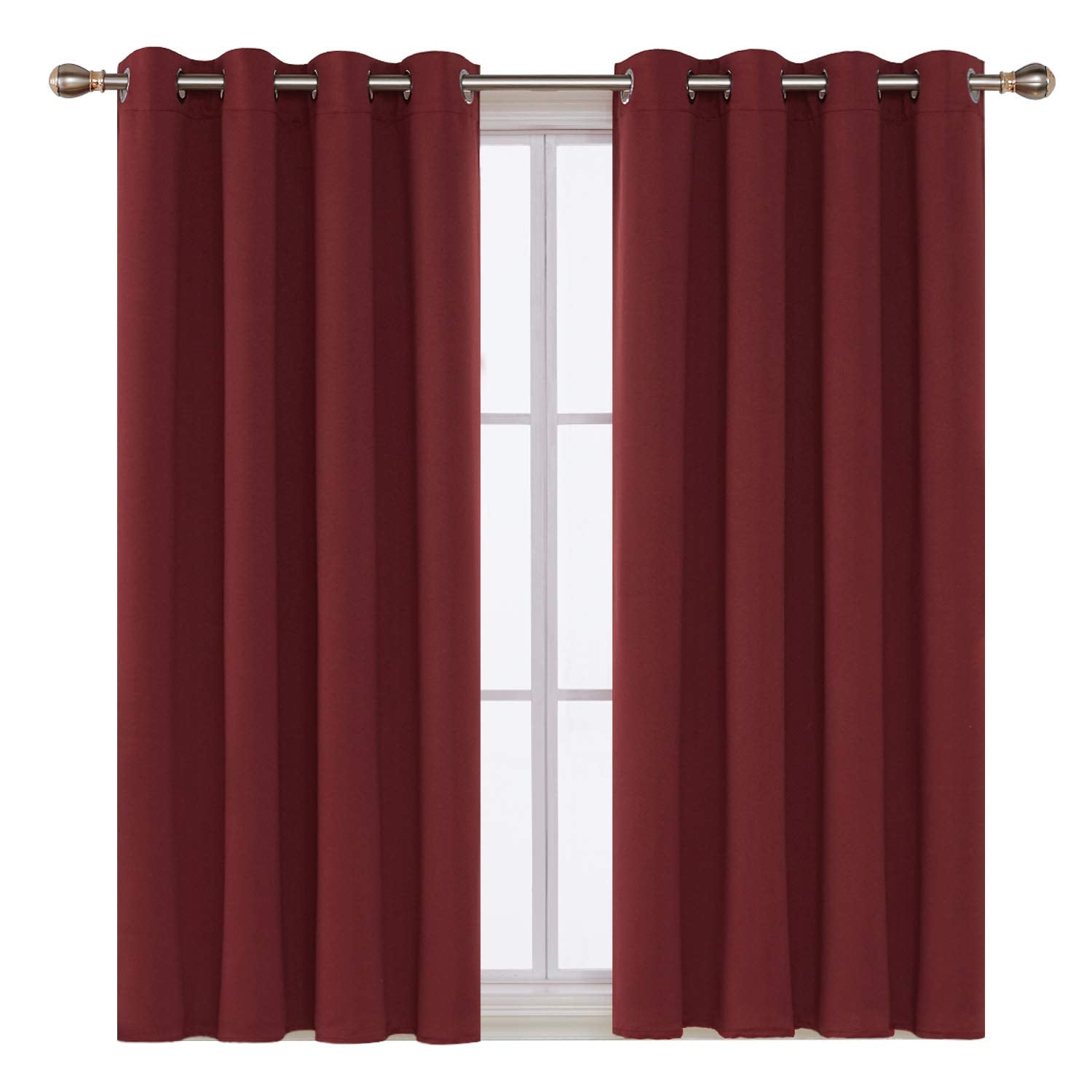 Deconovo Blackout Wide Curtain Panel, Grommet Top Thermal Insulated Room Darkening Drape for Bedroom Living Room, Khaki Divider, 100W x 84L Inch, Pack of 1