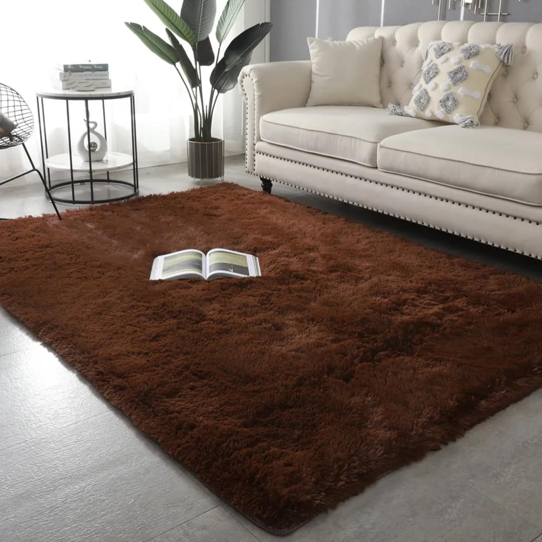 Plush Carpets for Living Room Bedroom Anti-Slip Floor Mats Fluffy Shaggy Fuzzy Area Rug Fashion Home Décor
