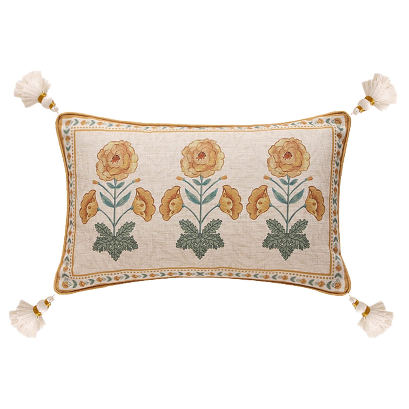 patdrea Designer Throw Pillow Covers for Couch 18"x18",Vintage Linen Pillows Cover with Cheetah Pattern and Luxury Pendant,Farmhouse Decorative Pillowcases for Bed Living Room Outdoor Set of 2