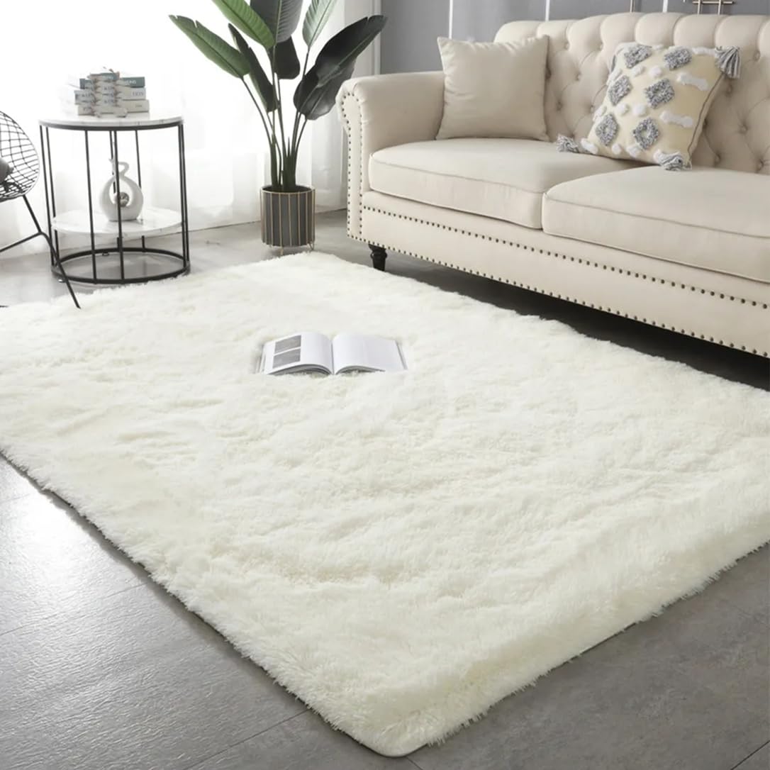 Plush Carpets for Living Room Bedroom Anti-Slip Floor Mats Fluffy Shaggy Fuzzy Area Rug Fashion Home Décor