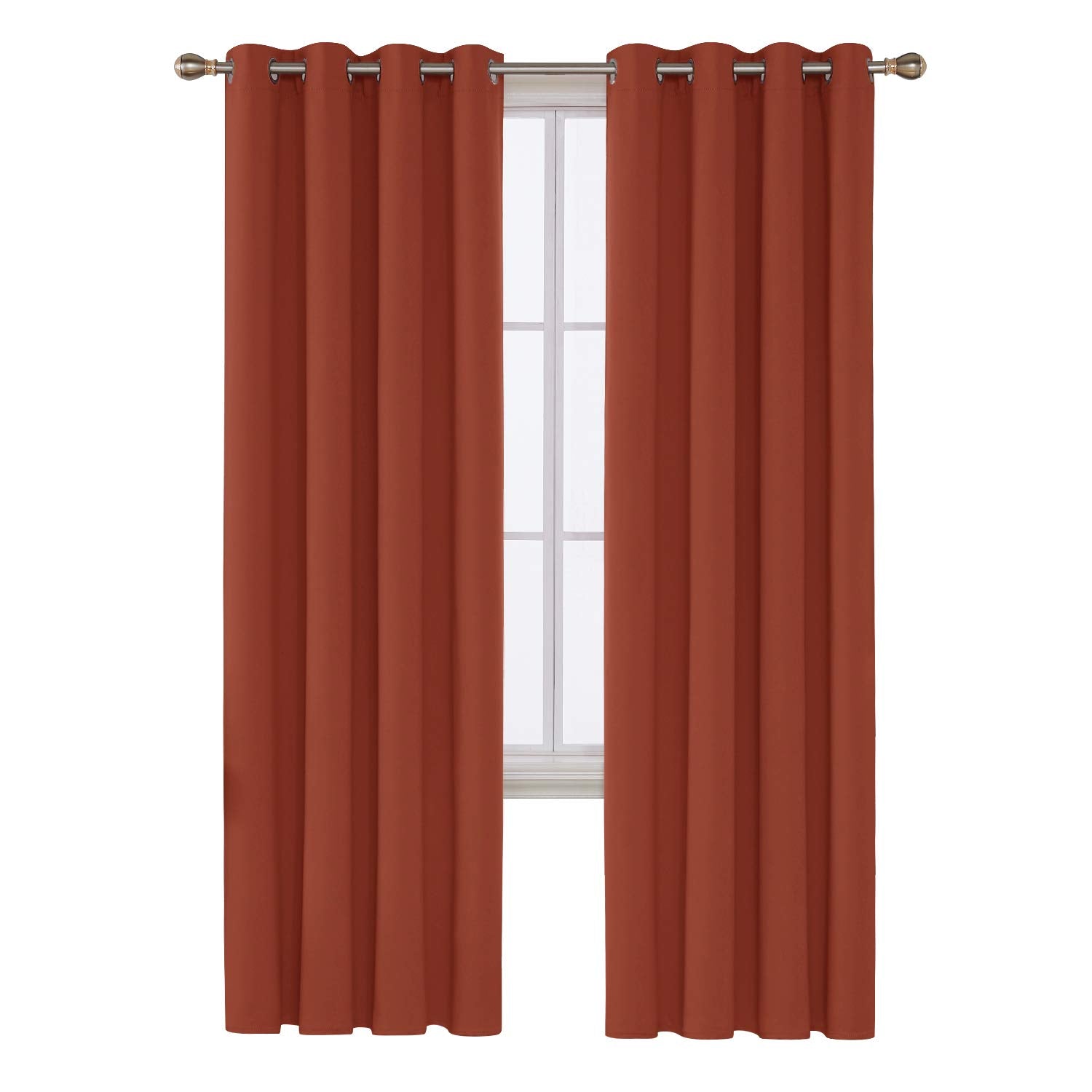 Deconovo Blackout Wide Curtain Panel, Grommet Top Thermal Insulated Room Darkening Drape for Bedroom Living Room, Khaki Divider, 100W x 84L Inch, Pack of 1
