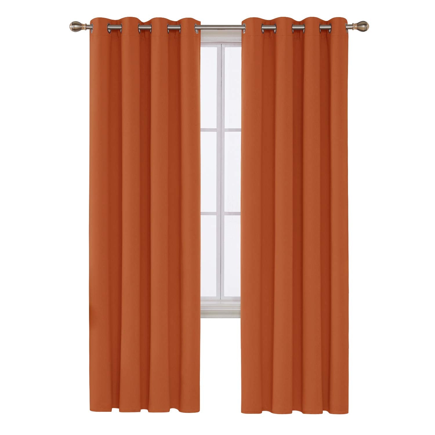 Deconovo Blackout Wide Curtain Panel, Grommet Top Thermal Insulated Room Darkening Drape for Bedroom Living Room, Khaki Divider, 100W x 84L Inch, Pack of 1