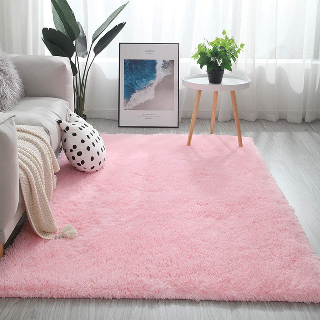 Luxury Fluffy Area Rugs 47 x 79 inch, Ultra Soft Shaggy Rug Plush Plush Carpet for Bedroom Kids Girls Boys Baby Living Room, Anti-Slip Floor Mat
