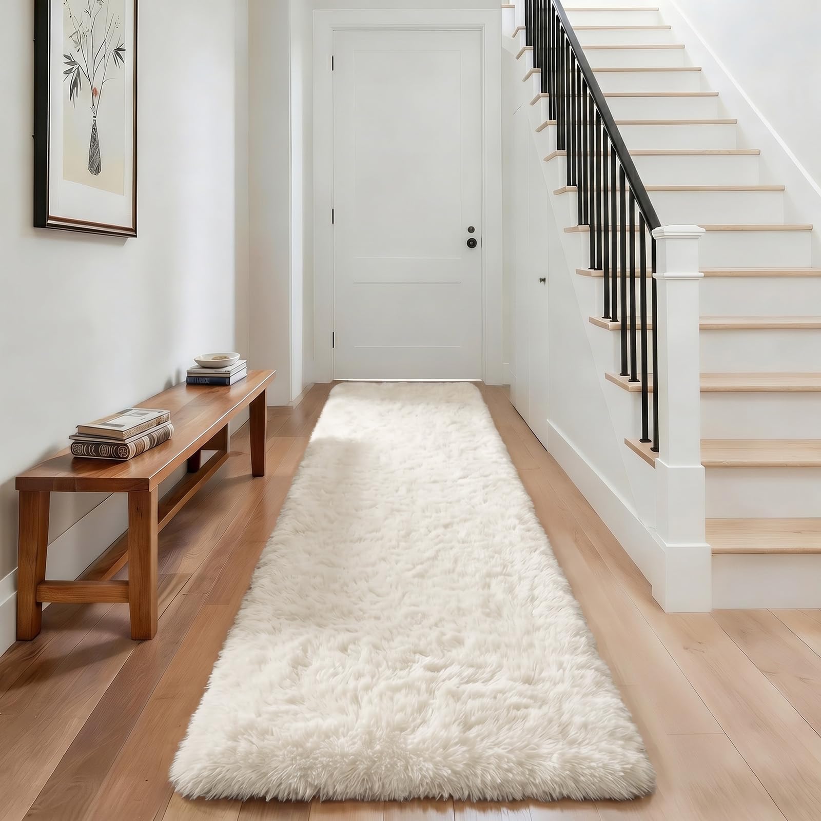 Ophanie Beige Rugs for Living Room Bedroom, 5x8 Fluffy Fuzzy Furry Carpet, Plush Soft Shaggy Bedside Indoor Floor Area Rug for Kids Girls Boys Baby Teen Dorm Nursery Home Decor Aesthetic