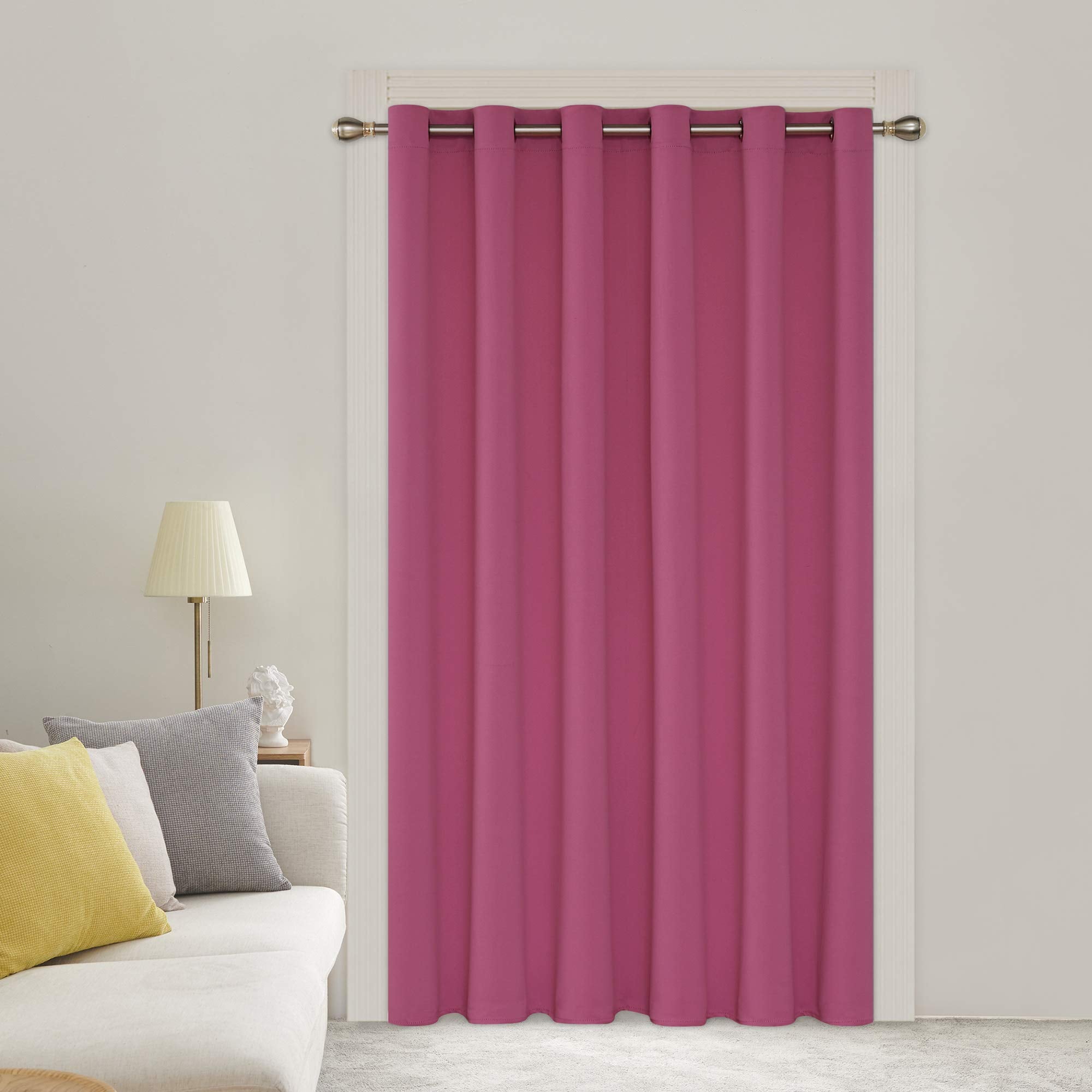Deconovo Blackout Wide Curtain Panel, Grommet Top Thermal Insulated Room Darkening Drape for Bedroom Living Room, Khaki Divider, 100W x 84L Inch, Pack of 1