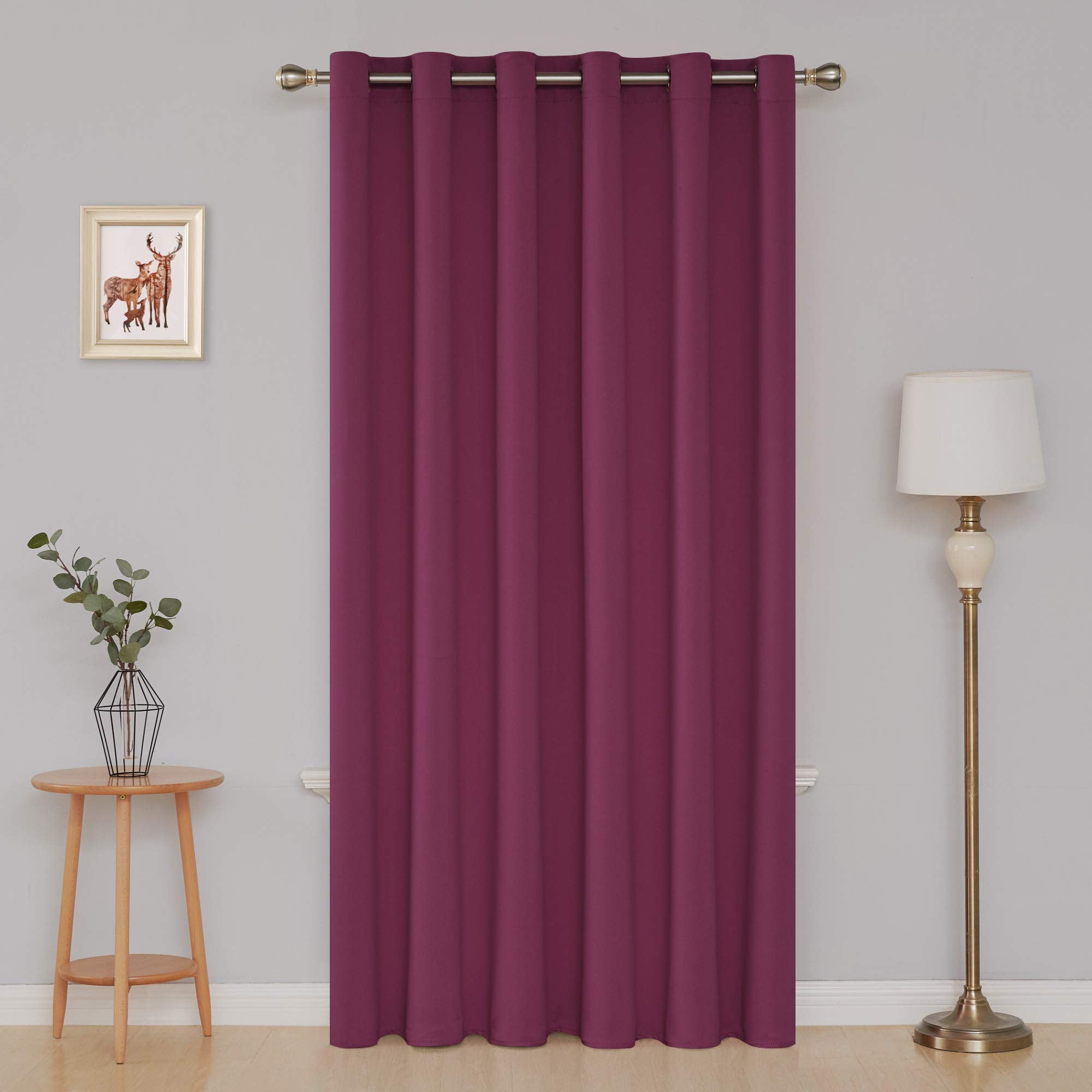 Deconovo Blackout Wide Curtain Panel, Grommet Top Thermal Insulated Room Darkening Drape for Bedroom Living Room, Khaki Divider, 100W x 84L Inch, Pack of 1