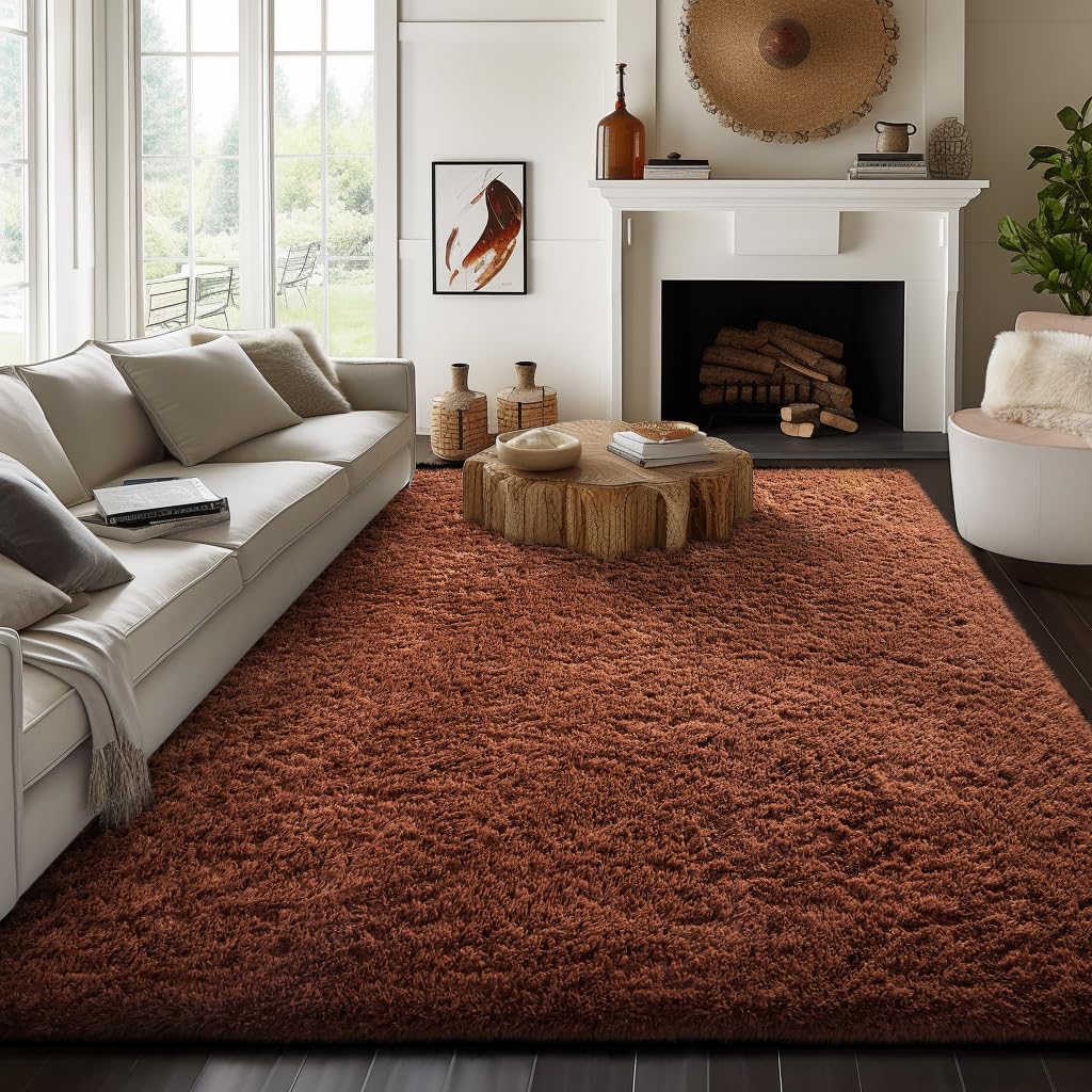 Ophanie Beige Rugs for Living Room Bedroom, 5x8 Fluffy Fuzzy Furry Carpet, Plush Soft Shaggy Bedside Indoor Floor Area Rug for Kids Girls Boys Baby Teen Dorm Nursery Home Decor Aesthetic