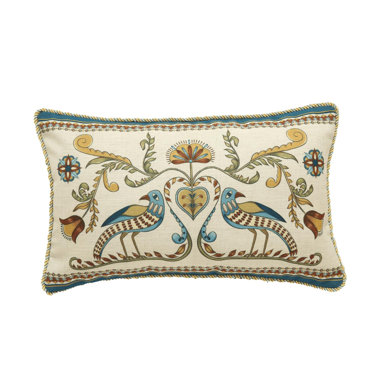 patdrea Designer Throw Pillow Covers for Couch 18"x18",Vintage Linen Pillows Cover with Cheetah Pattern and Luxury Pendant,Farmhouse Decorative Pillowcases for Bed Living Room Outdoor Set of 2