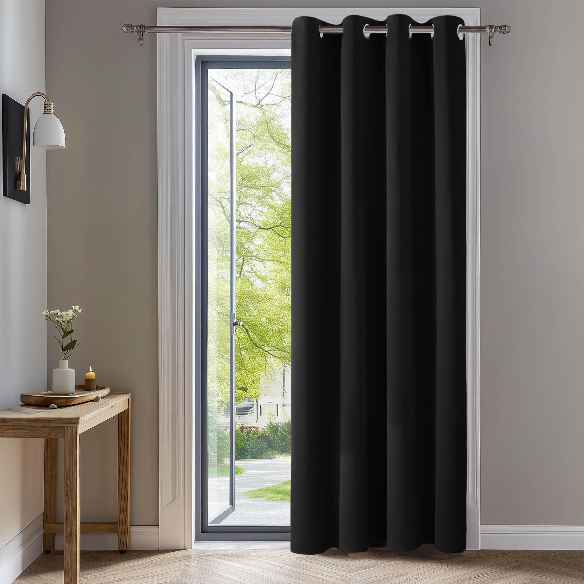 Deconovo Blackout Wide Curtain Panel, Grommet Top Thermal Insulated Room Darkening Drape for Bedroom Living Room, Khaki Divider, 100W x 84L Inch, Pack of 1