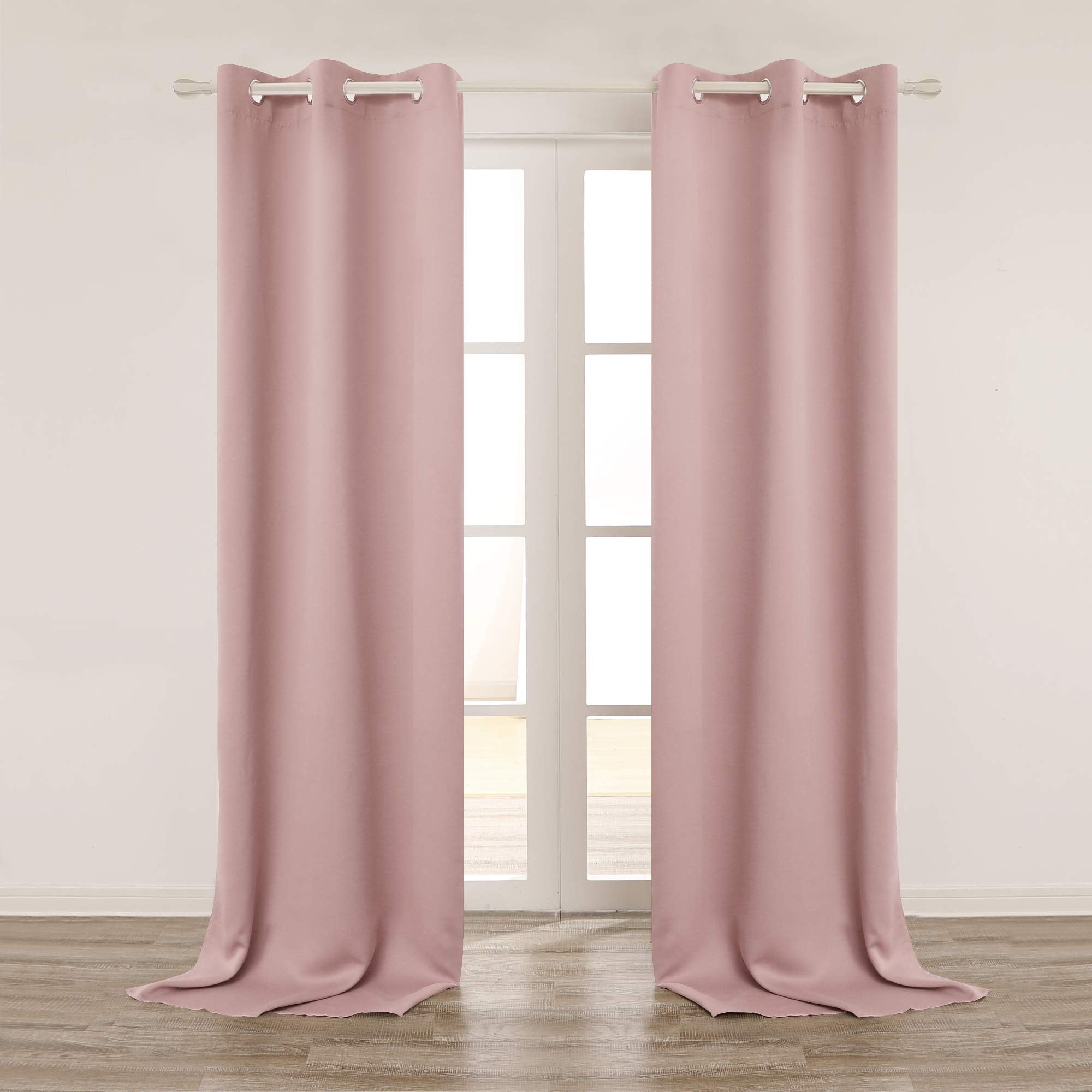 Deconovo Blackout Wide Curtain Panel, Grommet Top Thermal Insulated Room Darkening Drape for Bedroom Living Room, Khaki Divider, 100W x 84L Inch, Pack of 1