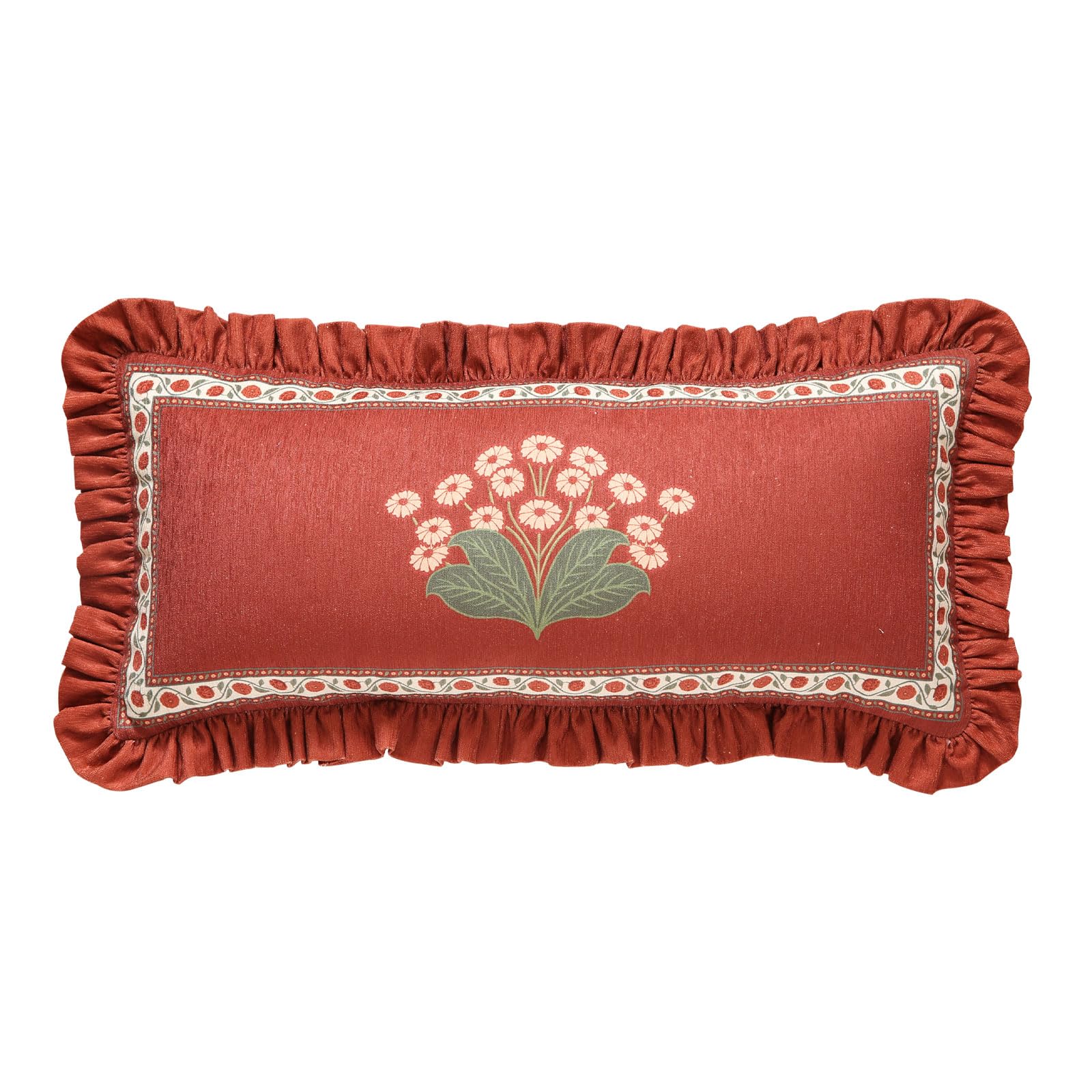 bilin gaier Vintage Square Throw Pillow Covers Pack of 2,Red Cozy Velvet with Leaves and Floral Pattern Pillowcases,Decoration Pillows Cushion Covers for Living Room Couch Sofa Bed Car Chair,18"x18"