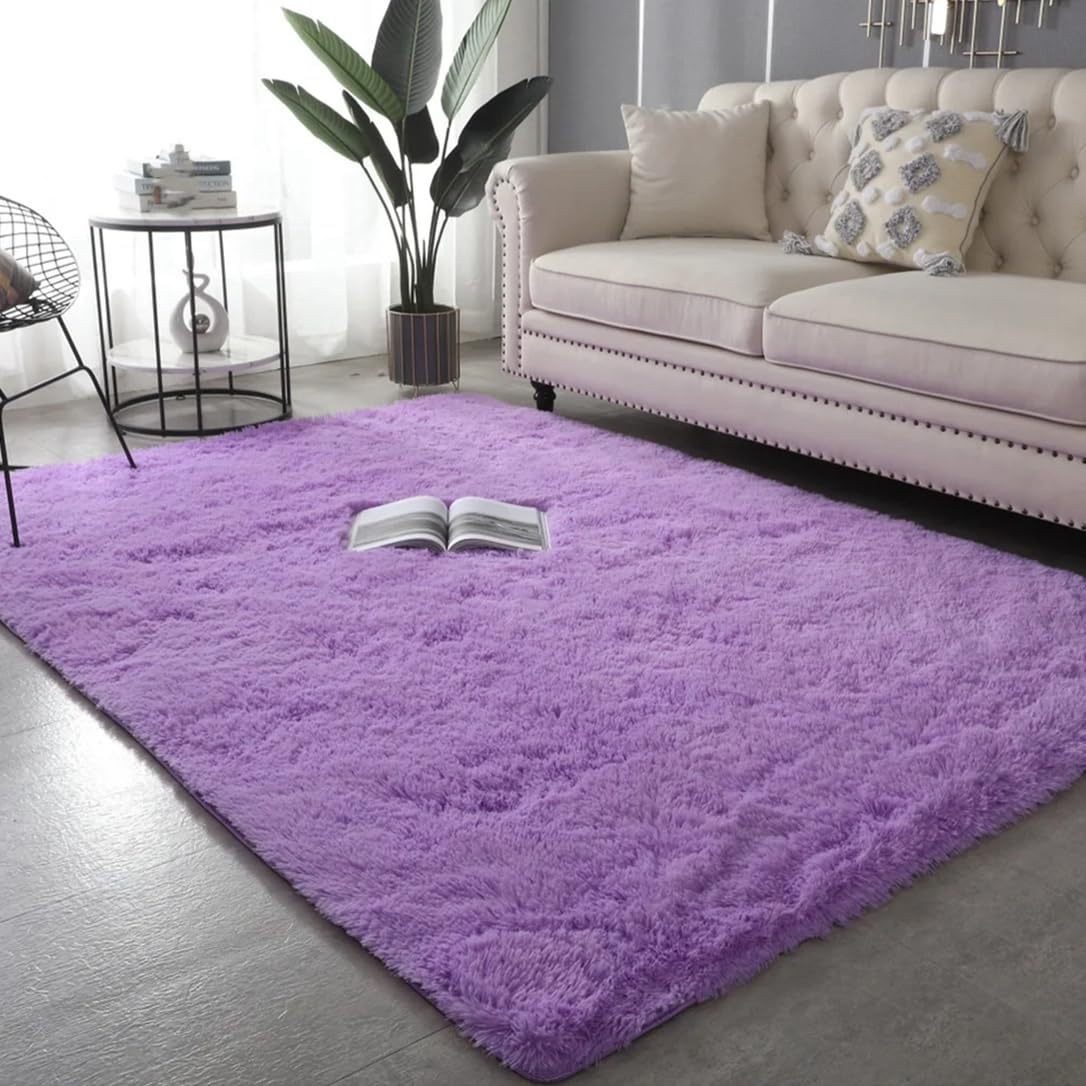 Plush Carpets for Living Room Bedroom Anti-Slip Floor Mats Fluffy Shaggy Fuzzy Area Rug Fashion Home Décor