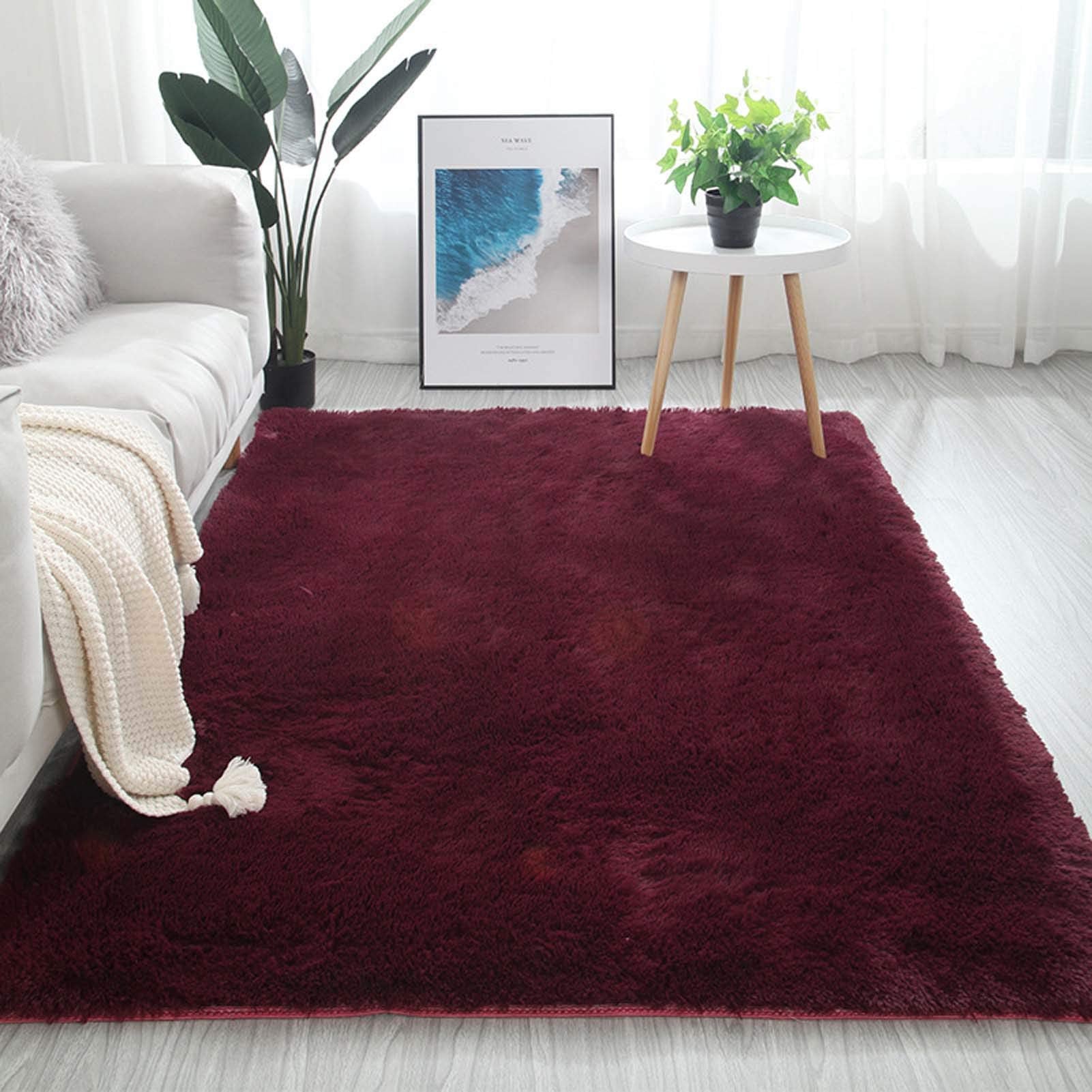 Luxury Fluffy Area Rugs 47 x 79 inch, Ultra Soft Shaggy Rug Plush Plush Carpet for Bedroom Kids Girls Boys Baby Living Room, Anti-Slip Floor Mat