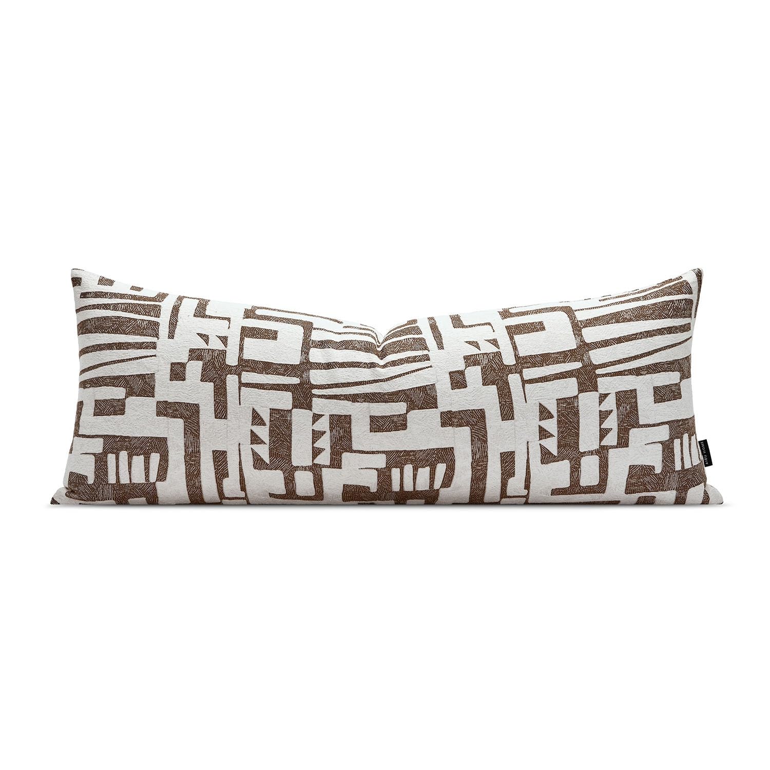 Luxury Zebra Lumbar Pillow Cover with Brown Tassel Trim, Zebra Pattern Jacquard Design Decorative Pillow Case for Sofa Bedroom Living Room, 12x20 Inch (Single Pack)