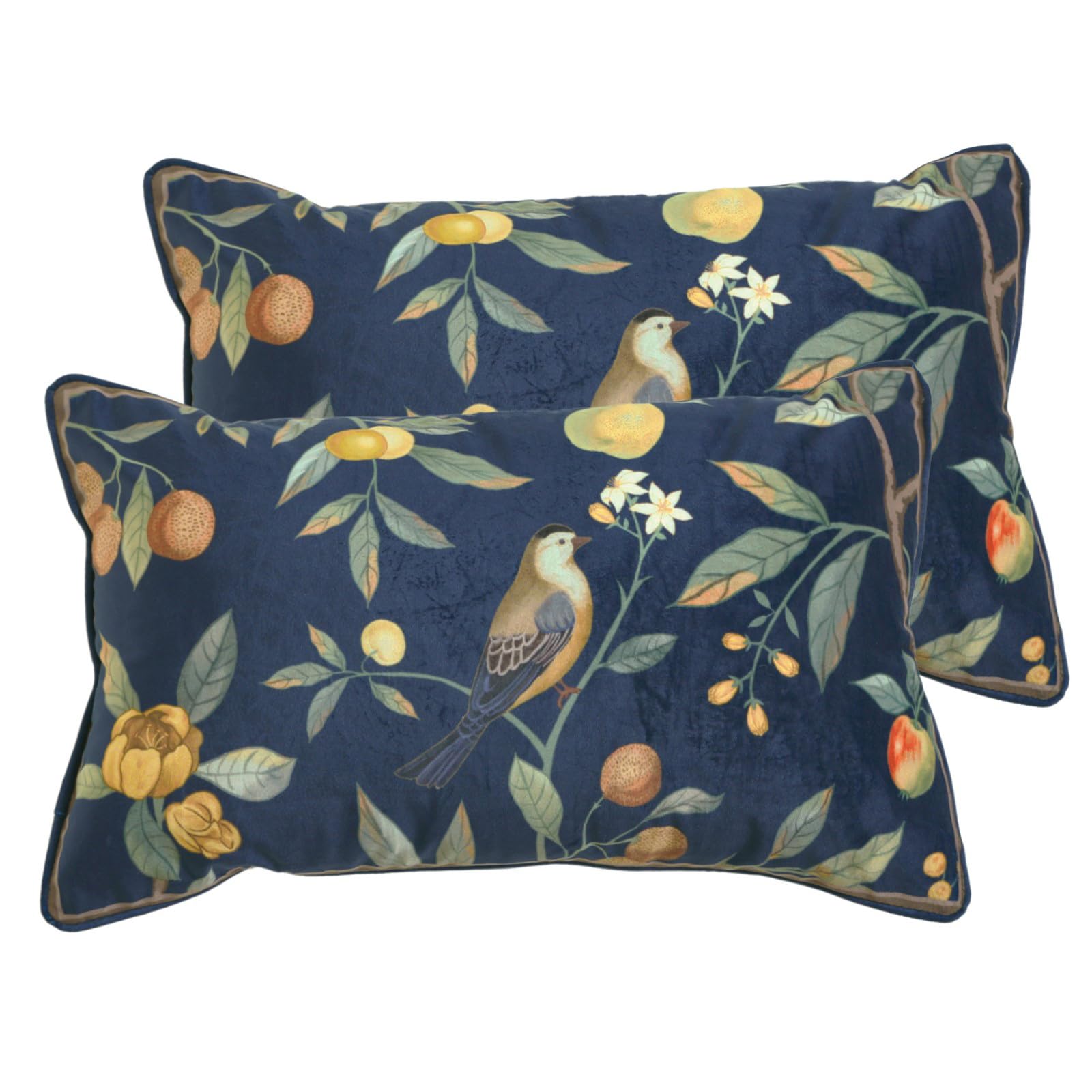 bilin gaier Vintage Square Throw Pillow Covers Pack of 2,Red Cozy Velvet with Leaves and Floral Pattern Pillowcases,Decoration Pillows Cushion Covers for Living Room Couch Sofa Bed Car Chair,18"x18"