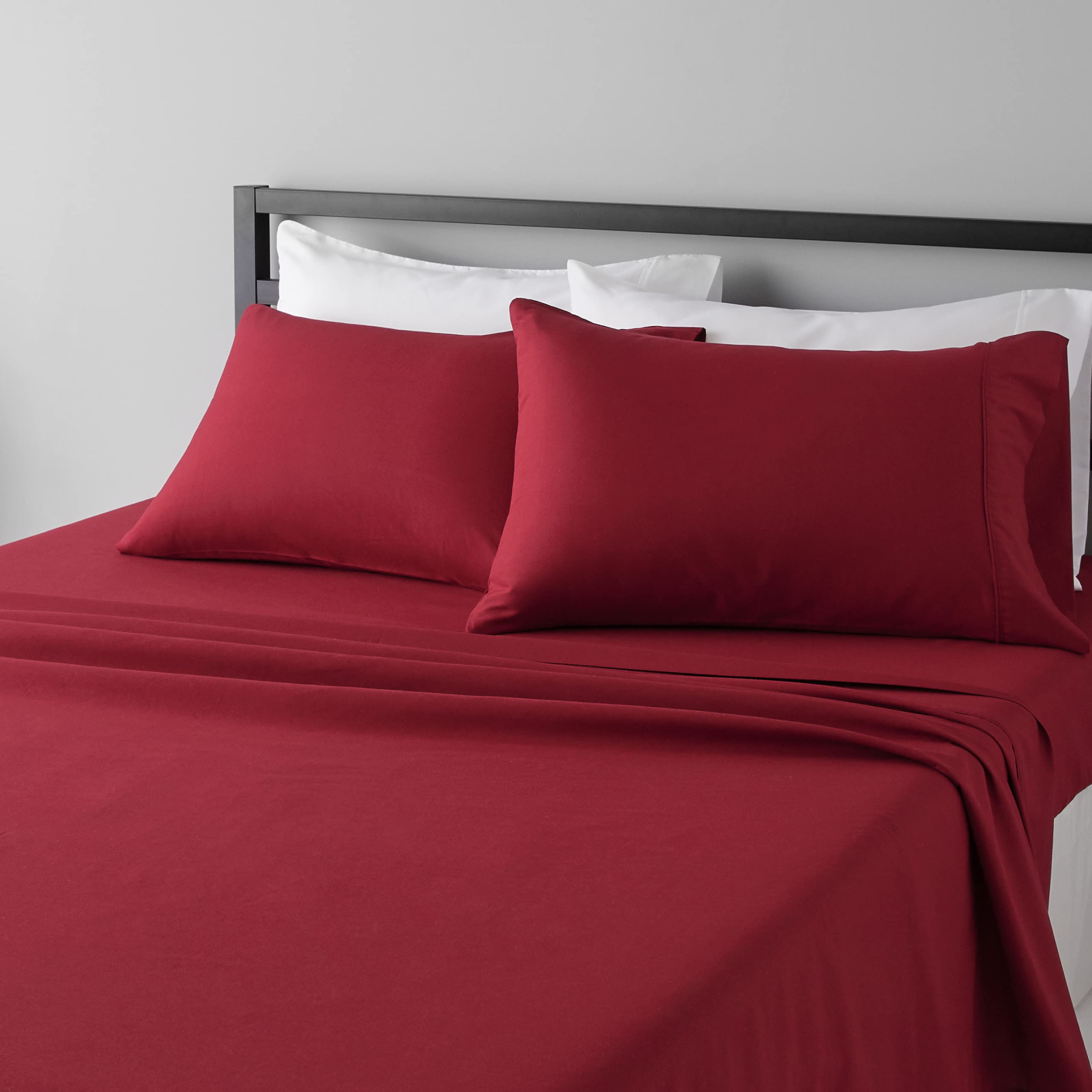 Amazon Basics Lightweight Super Soft Easy Care Wrinkle Free Breathable Brushed Microfiber 3-Piece Bed Sheet Set with 14-Inch Deep Pockets, Twin, Beige, Solid