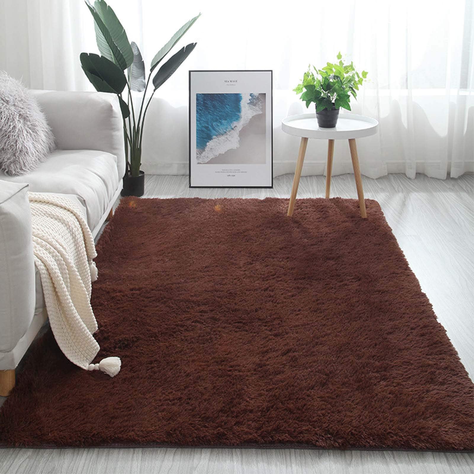 Luxury Fluffy Area Rugs 47 x 79 inch, Ultra Soft Shaggy Rug Plush Plush Carpet for Bedroom Kids Girls Boys Baby Living Room, Anti-Slip Floor Mat