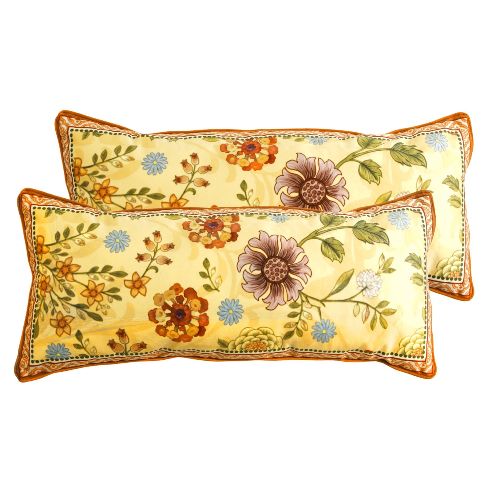 bilin gaier Vintage Square Throw Pillow Covers Pack of 2,Red Cozy Velvet with Leaves and Floral Pattern Pillowcases,Decoration Pillows Cushion Covers for Living Room Couch Sofa Bed Car Chair,18"x18"