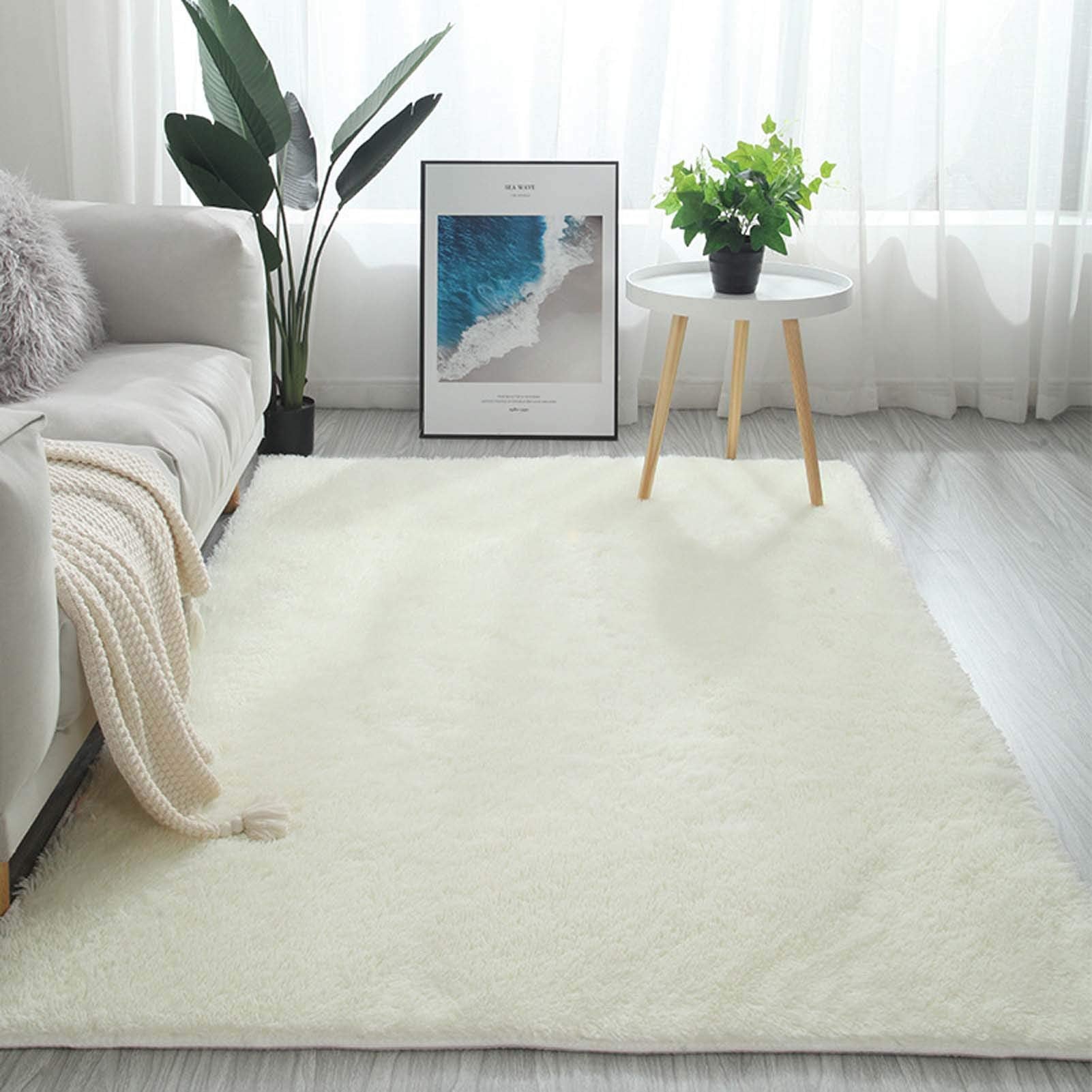 Luxury Fluffy Area Rugs 47 x 79 inch, Ultra Soft Shaggy Rug Plush Plush Carpet for Bedroom Kids Girls Boys Baby Living Room, Anti-Slip Floor Mat
