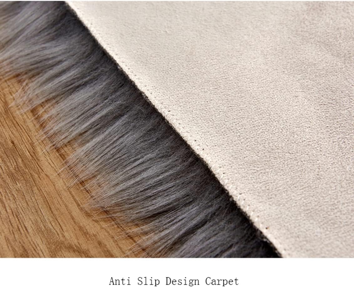 Shaggy Carpet for Home Decor Artificial Sheepskin Hairy Mat Faux Fluffy Floor Mats Love Heart Shape Area Rugs