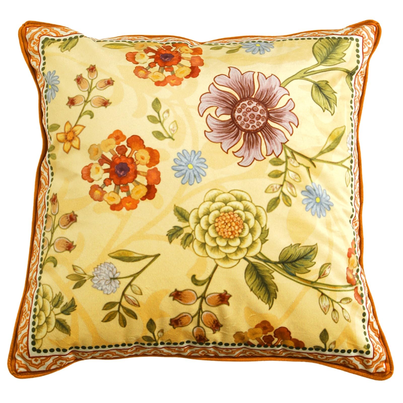 bilin gaier Vintage Square Throw Pillow Covers Pack of 2,Red Cozy Velvet with Leaves and Floral Pattern Pillowcases,Decoration Pillows Cushion Covers for Living Room Couch Sofa Bed Car Chair,18"x18"