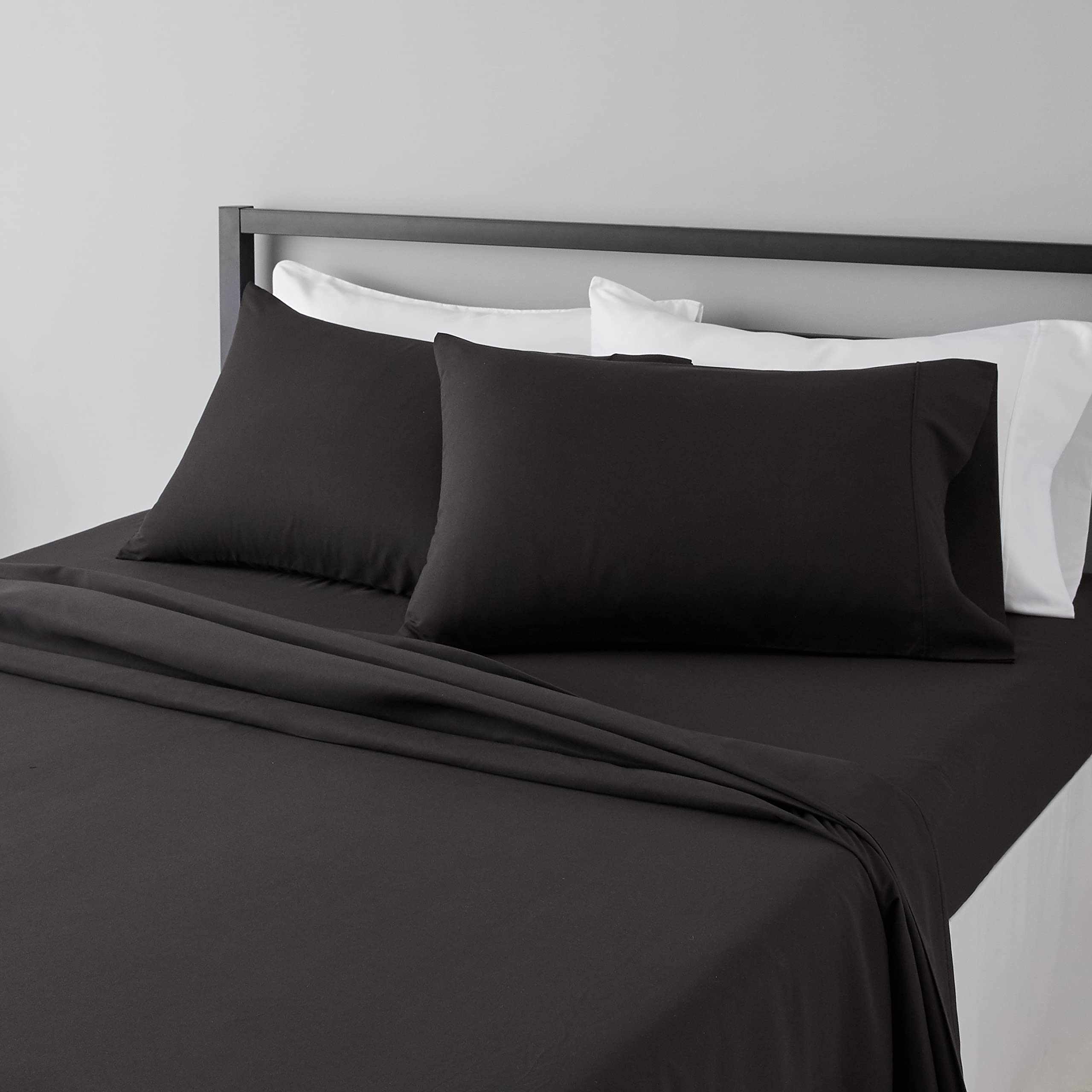 Amazon Basics Lightweight Super Soft Easy Care Wrinkle Free Breathable Brushed Microfiber 3-Piece Bed Sheet Set with 14-Inch Deep Pockets, Twin, Beige, Solid