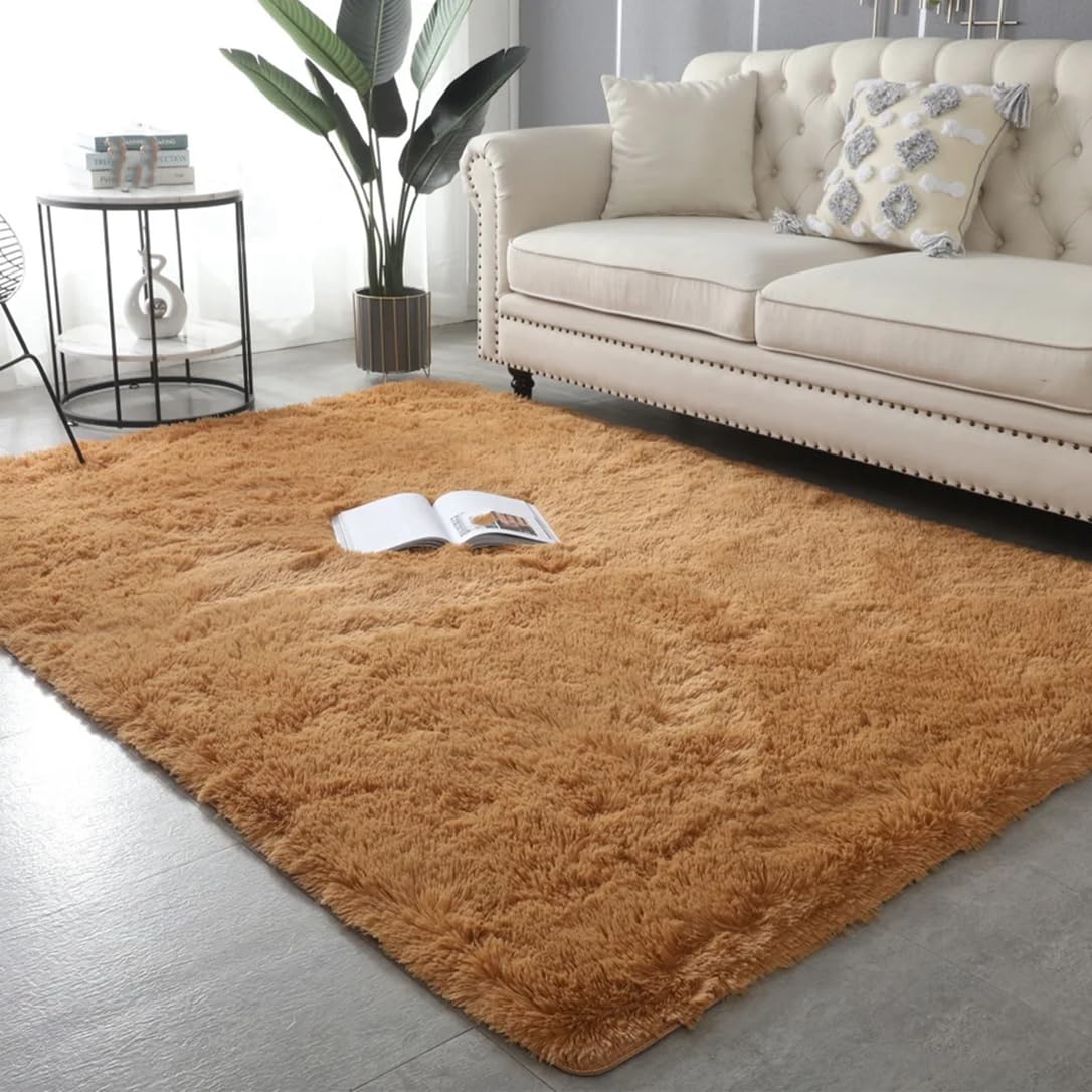 Plush Carpets for Living Room Bedroom Anti-Slip Floor Mats Fluffy Shaggy Fuzzy Area Rug Fashion Home Décor