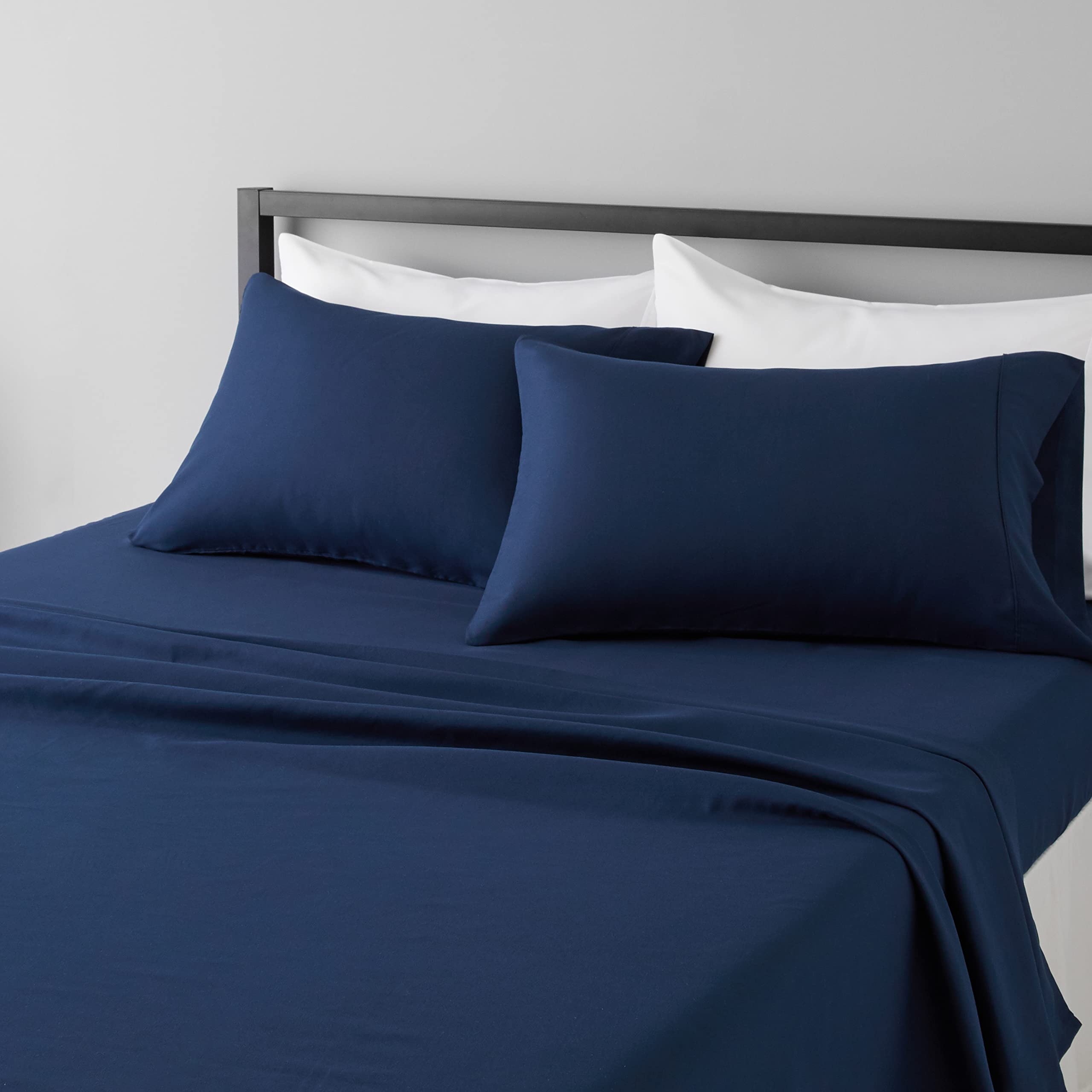 Amazon Basics Lightweight Super Soft Easy Care Wrinkle Free Breathable Brushed Microfiber 3-Piece Bed Sheet Set with 14-Inch Deep Pockets, Twin, Beige, Solid