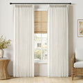 MIULEE Pinch Pleated Thick Linen Curtains 90 Inches Long 2 Panels for Living Room Bedroom, Linen Texture Memory Trained Drapes Pinch Pleat Rustic Farmhouse Window Curtains with Hooks&Rings, Taupe