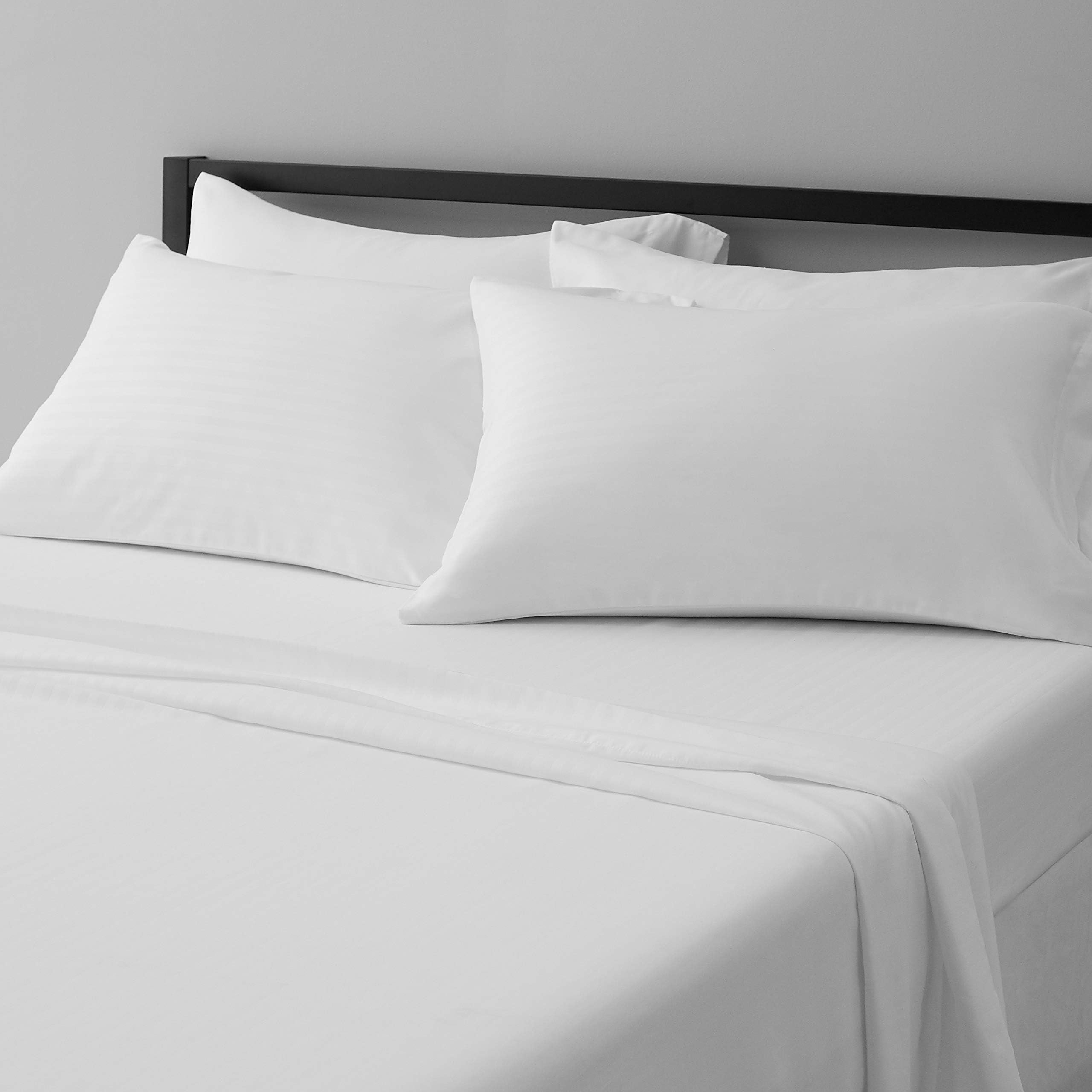 Amazon Basics Lightweight Super Soft Easy Care Wrinkle Free Breathable Brushed Microfiber 3-Piece Bed Sheet Set with 14-Inch Deep Pockets, Twin, Beige, Solid