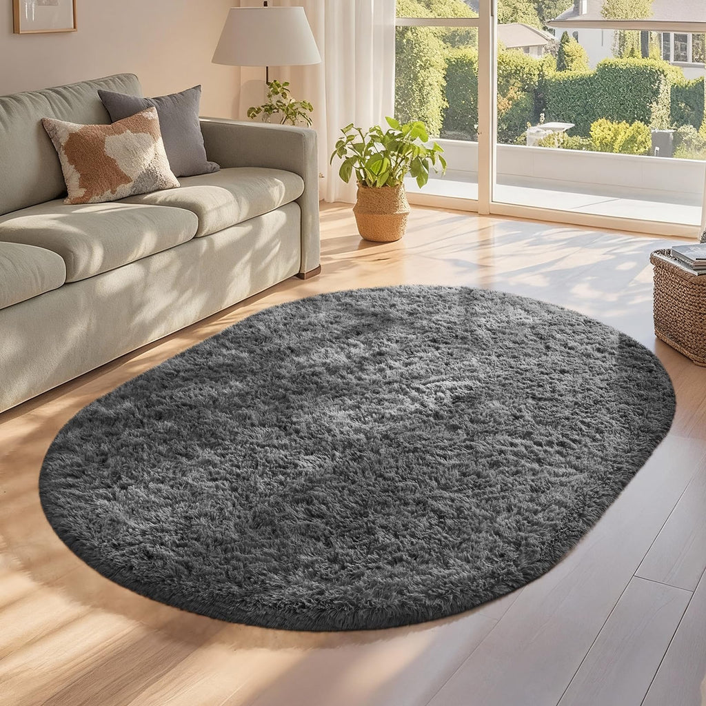 Ophanie Beige Rugs for Living Room Bedroom, 5x8 Fluffy Fuzzy Furry Carpet, Plush Soft Shaggy Bedside Indoor Floor Area Rug for Kids Girls Boys Baby Teen Dorm Nursery Home Decor Aesthetic