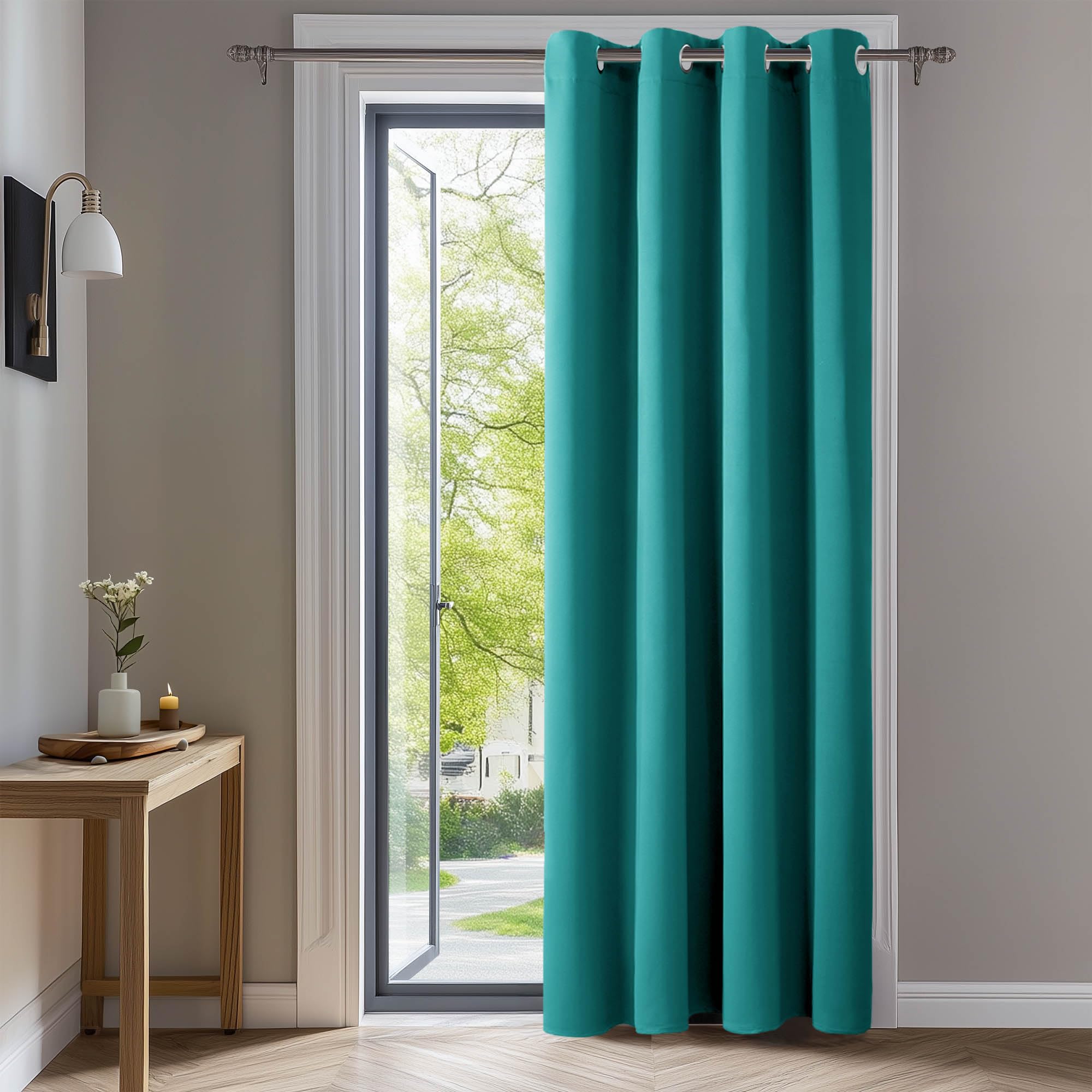 Deconovo Blackout Wide Curtain Panel, Grommet Top Thermal Insulated Room Darkening Drape for Bedroom Living Room, Khaki Divider, 100W x 84L Inch, Pack of 1