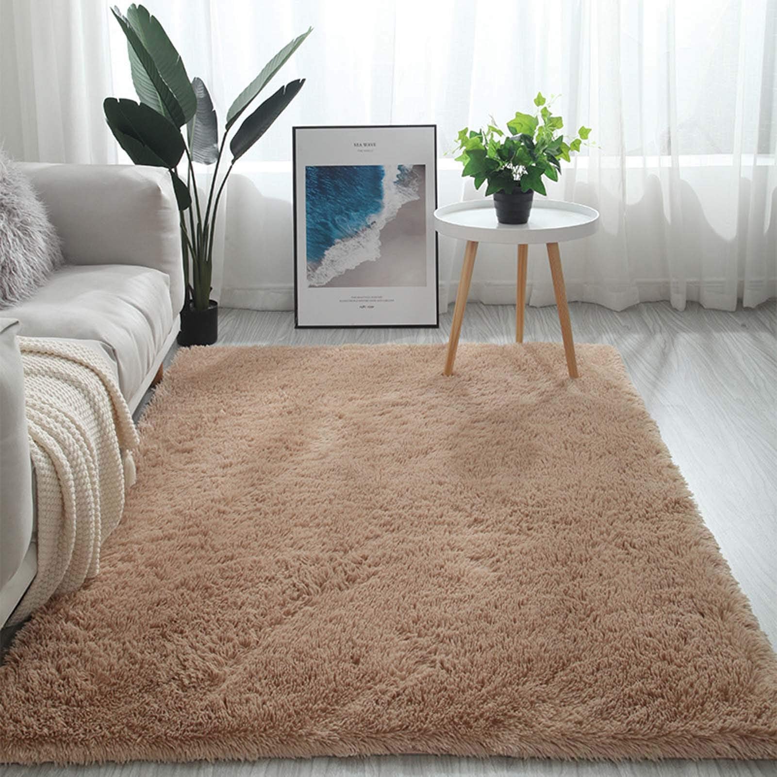 Luxury Fluffy Area Rugs 47 x 79 inch, Ultra Soft Shaggy Rug Plush Plush Carpet for Bedroom Kids Girls Boys Baby Living Room, Anti-Slip Floor Mat