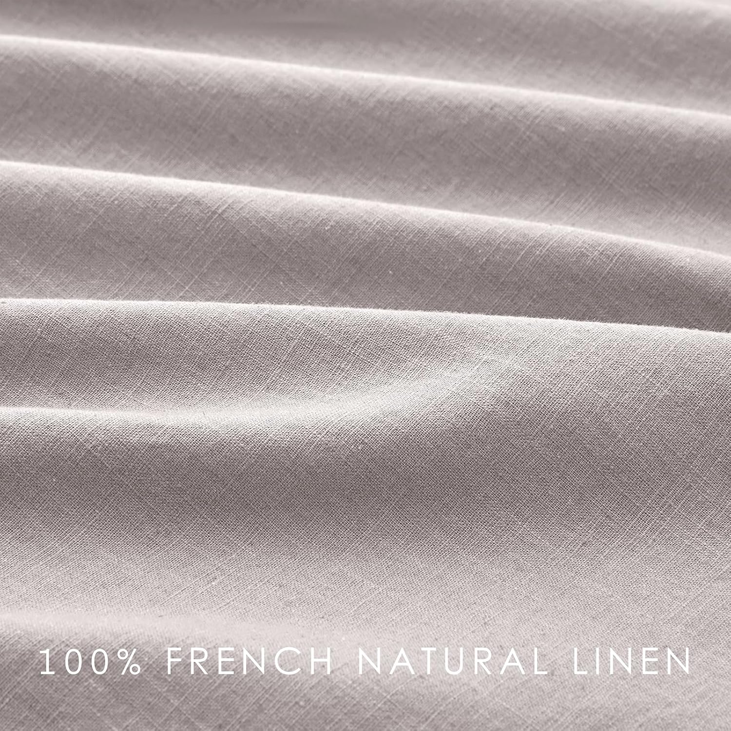100% French Linen Sheets Natural Linen Queen Size Sheets Set, Breathable and Durable for Hot Sleepers, 4 Pcs Bed Sheets with 16 Inch Deep Pocket - 1 Flat Sheet, 1 Fitted Sheet, 2 Pillowcases