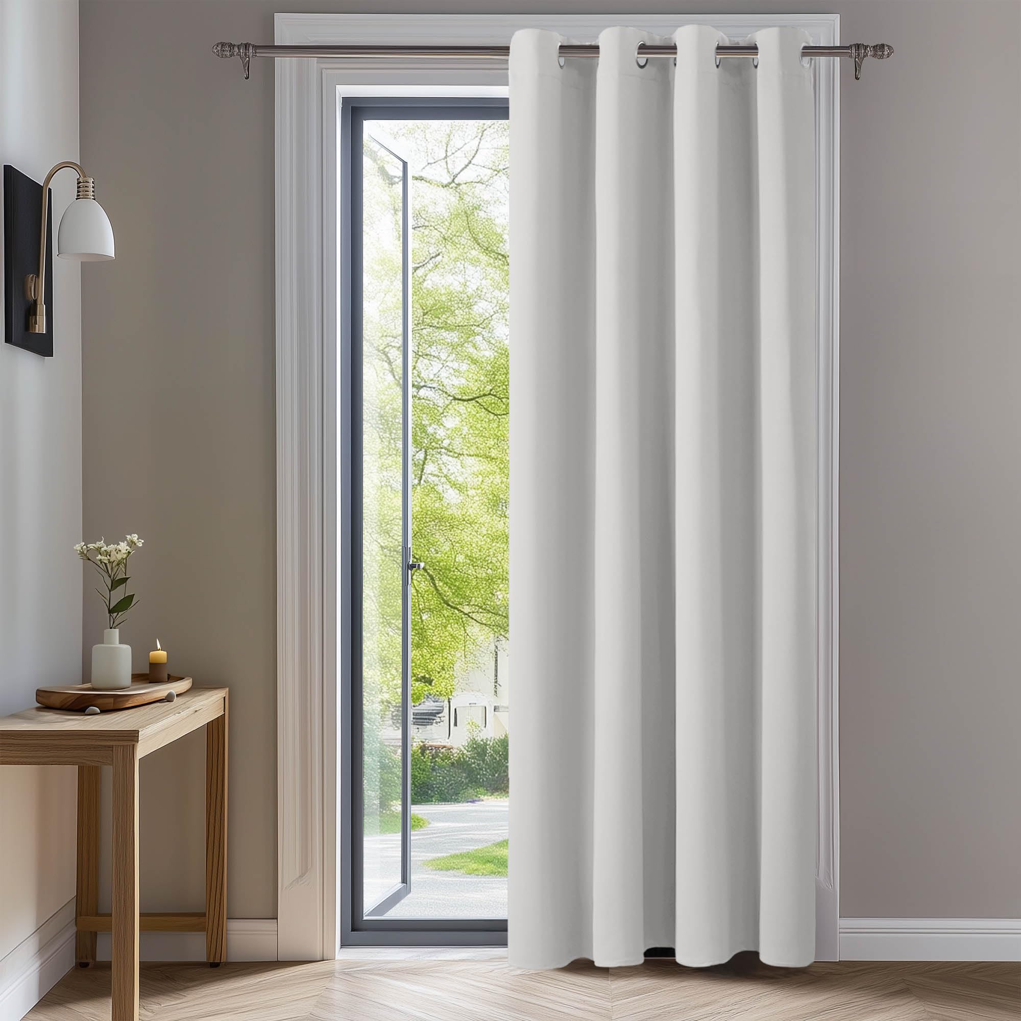 Deconovo Blackout Wide Curtain Panel, Grommet Top Thermal Insulated Room Darkening Drape for Bedroom Living Room, Khaki Divider, 100W x 84L Inch, Pack of 1