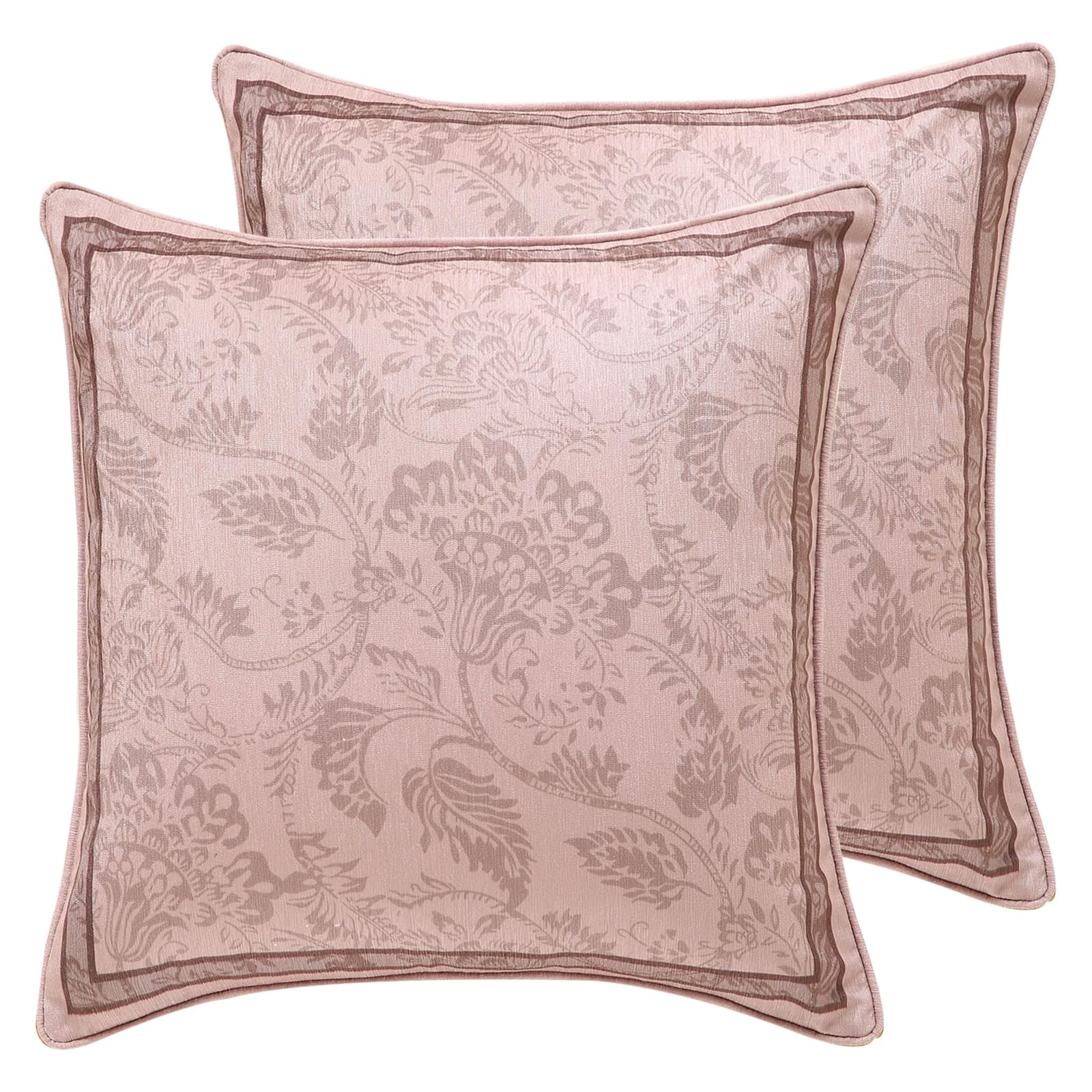 bilin gaier Vintage Square Throw Pillow Covers Pack of 2,Red Cozy Velvet with Leaves and Floral Pattern Pillowcases,Decoration Pillows Cushion Covers for Living Room Couch Sofa Bed Car Chair,18"x18"