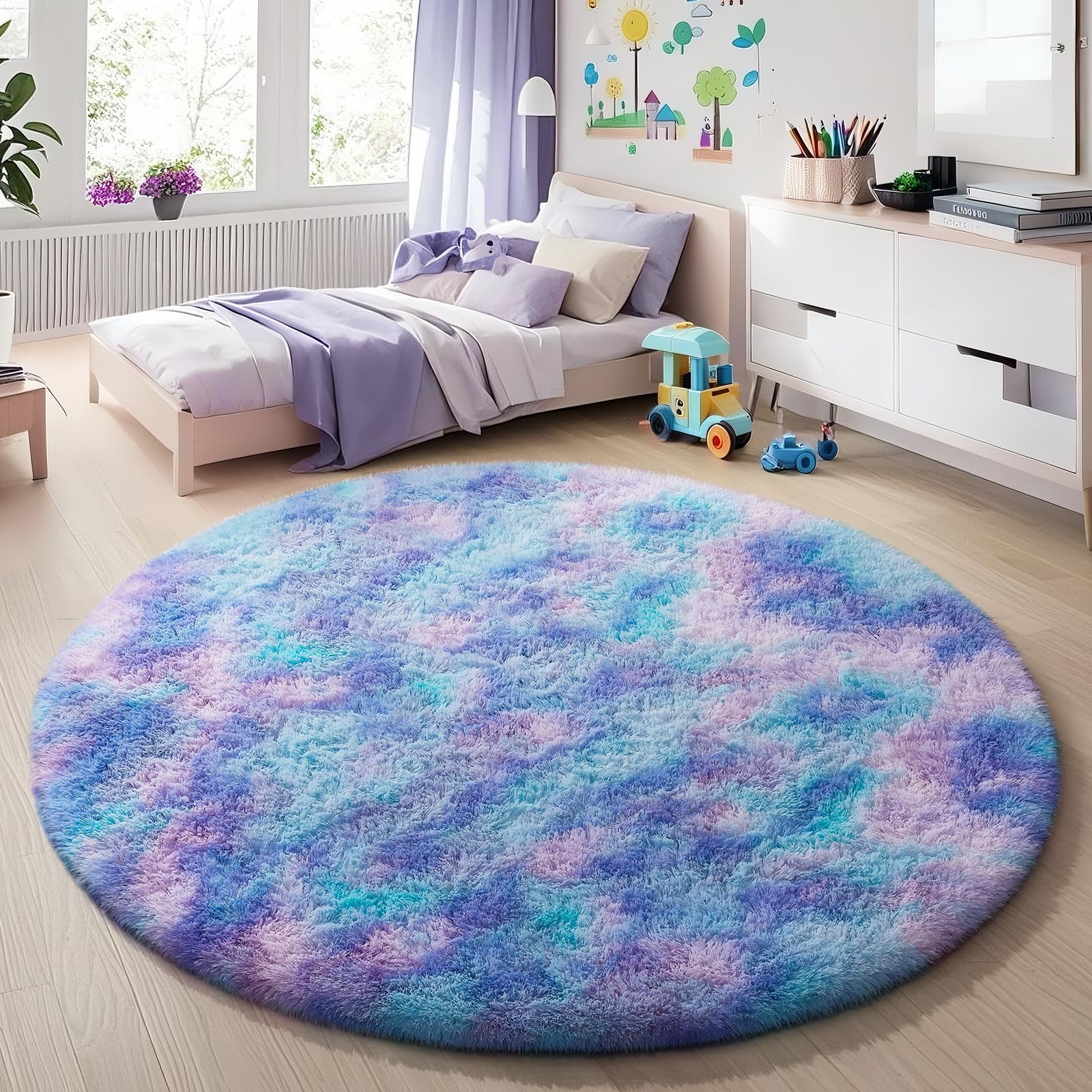 Ophanie Beige Rugs for Living Room Bedroom, 5x8 Fluffy Fuzzy Furry Carpet, Plush Soft Shaggy Bedside Indoor Floor Area Rug for Kids Girls Boys Baby Teen Dorm Nursery Home Decor Aesthetic