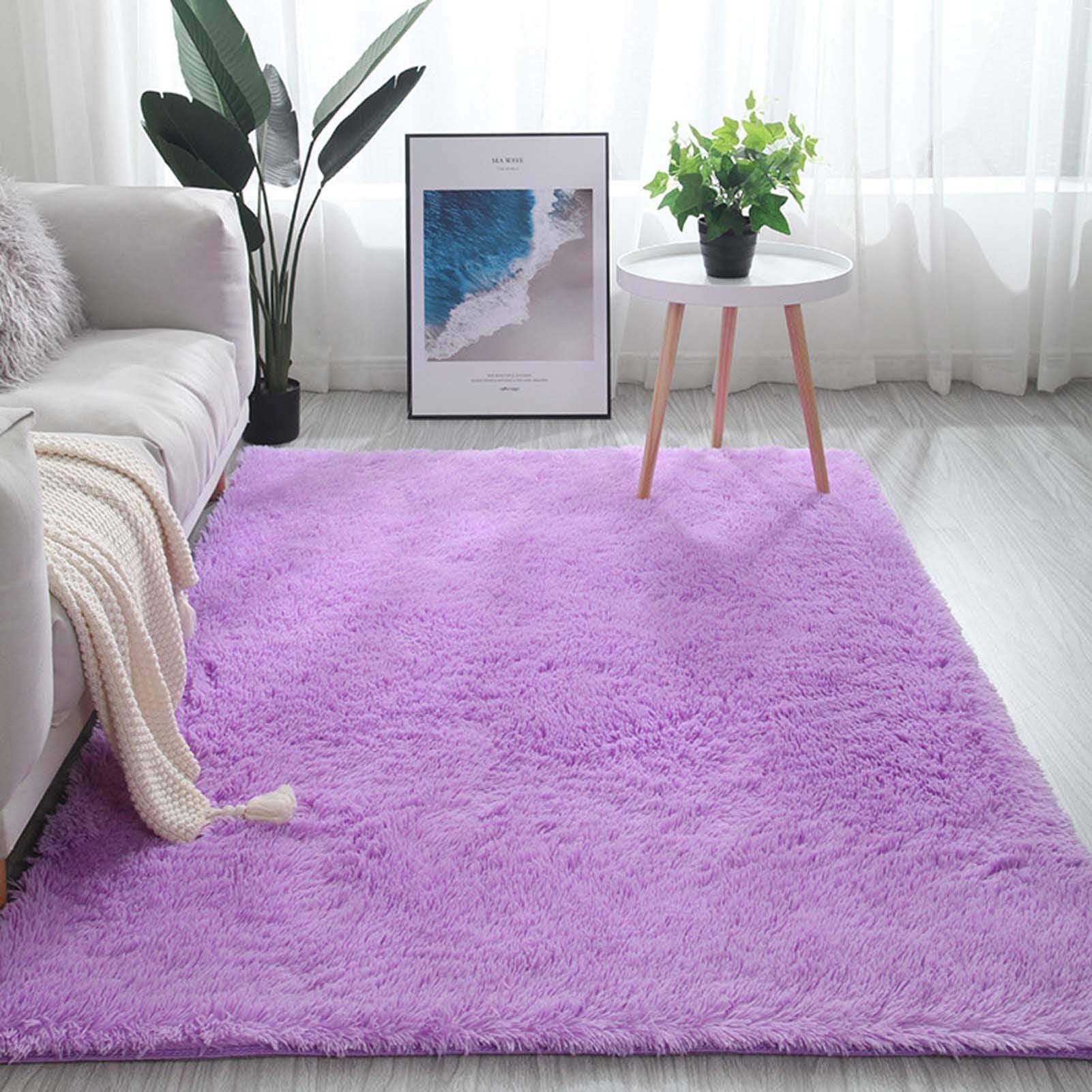 Luxury Fluffy Area Rugs 47 x 79 inch, Ultra Soft Shaggy Rug Plush Plush Carpet for Bedroom Kids Girls Boys Baby Living Room, Anti-Slip Floor Mat