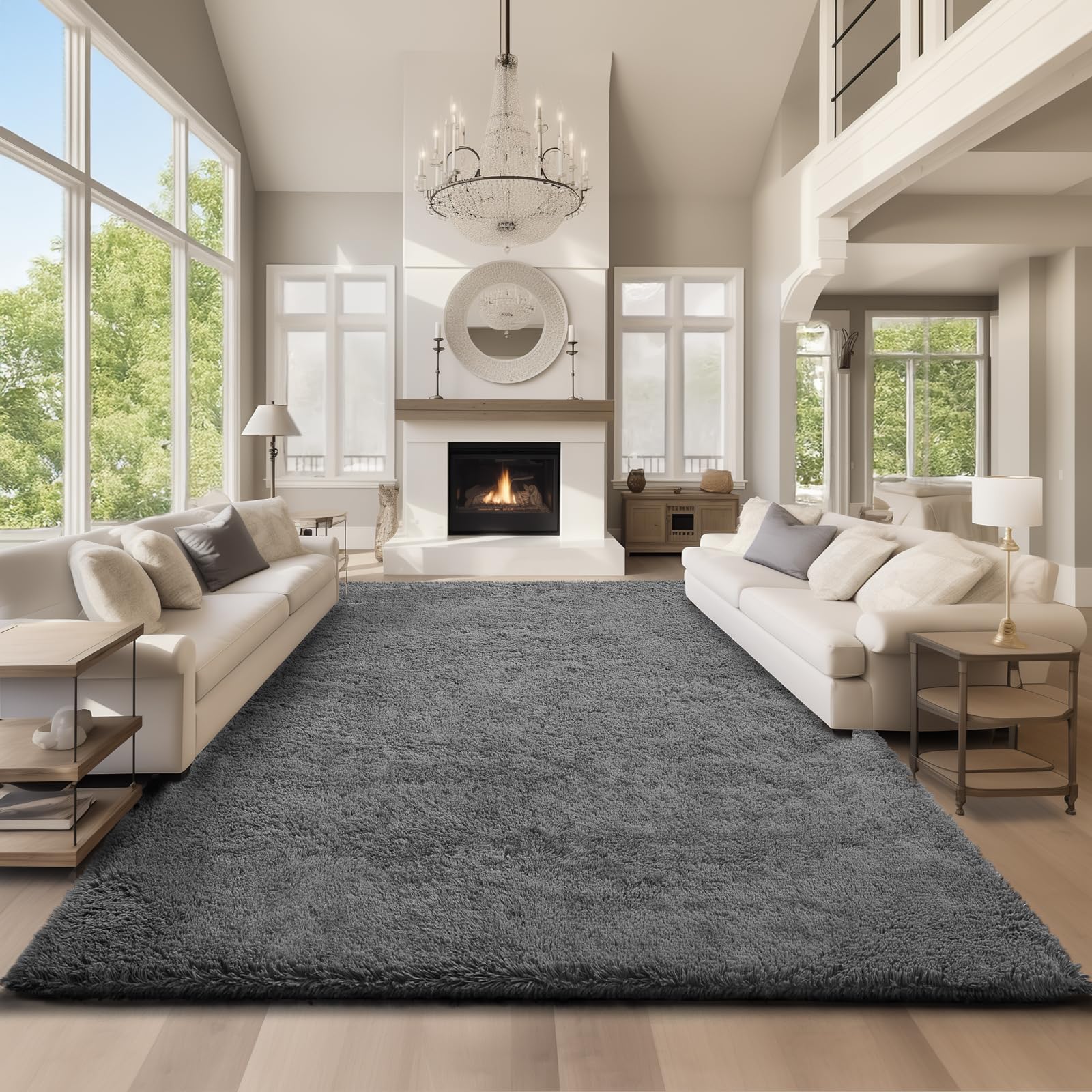 Ophanie Beige Rugs for Living Room Bedroom, 5x8 Fluffy Fuzzy Furry Carpet, Plush Soft Shaggy Bedside Indoor Floor Area Rug for Kids Girls Boys Baby Teen Dorm Nursery Home Decor Aesthetic