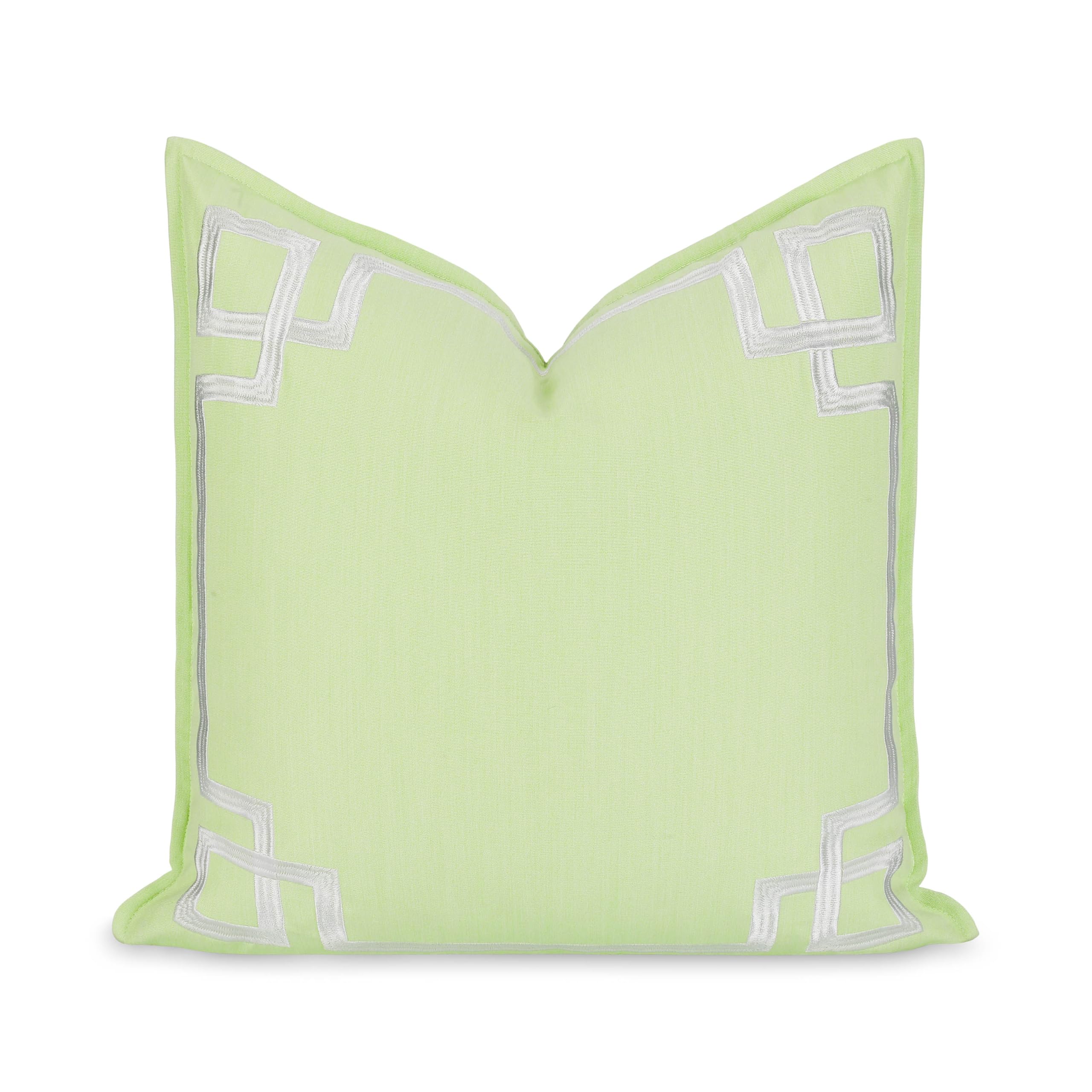 Hofdeco Premium Coastal Hampton Outdoor Performance Throw Pillow Cover Only, 20"x20" Water Repellent, UV and Fade Resistant for Backyard, Couch, Poolside, Indigo Azure Blue Woven Harbor Stripes