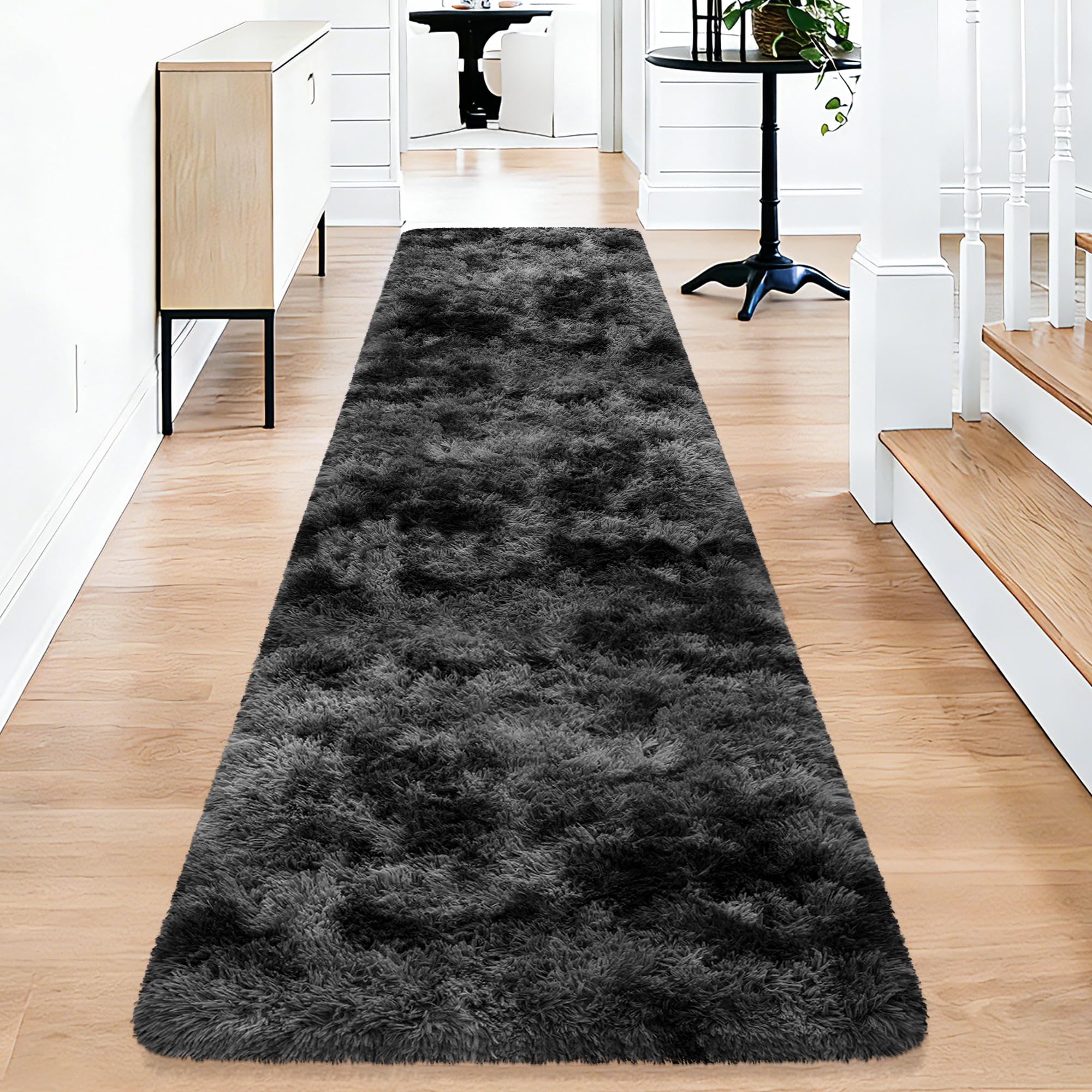 5x8 Ft Light Grey Large Area Rugs for Bedroom,Fluffy Furry Rug Floor Carpets Shaggy Playing Mat for Kids Baby Girls Room Nursery Home Decor Tie Dyed Gray Thick Rugs Fuzzy Home Decor